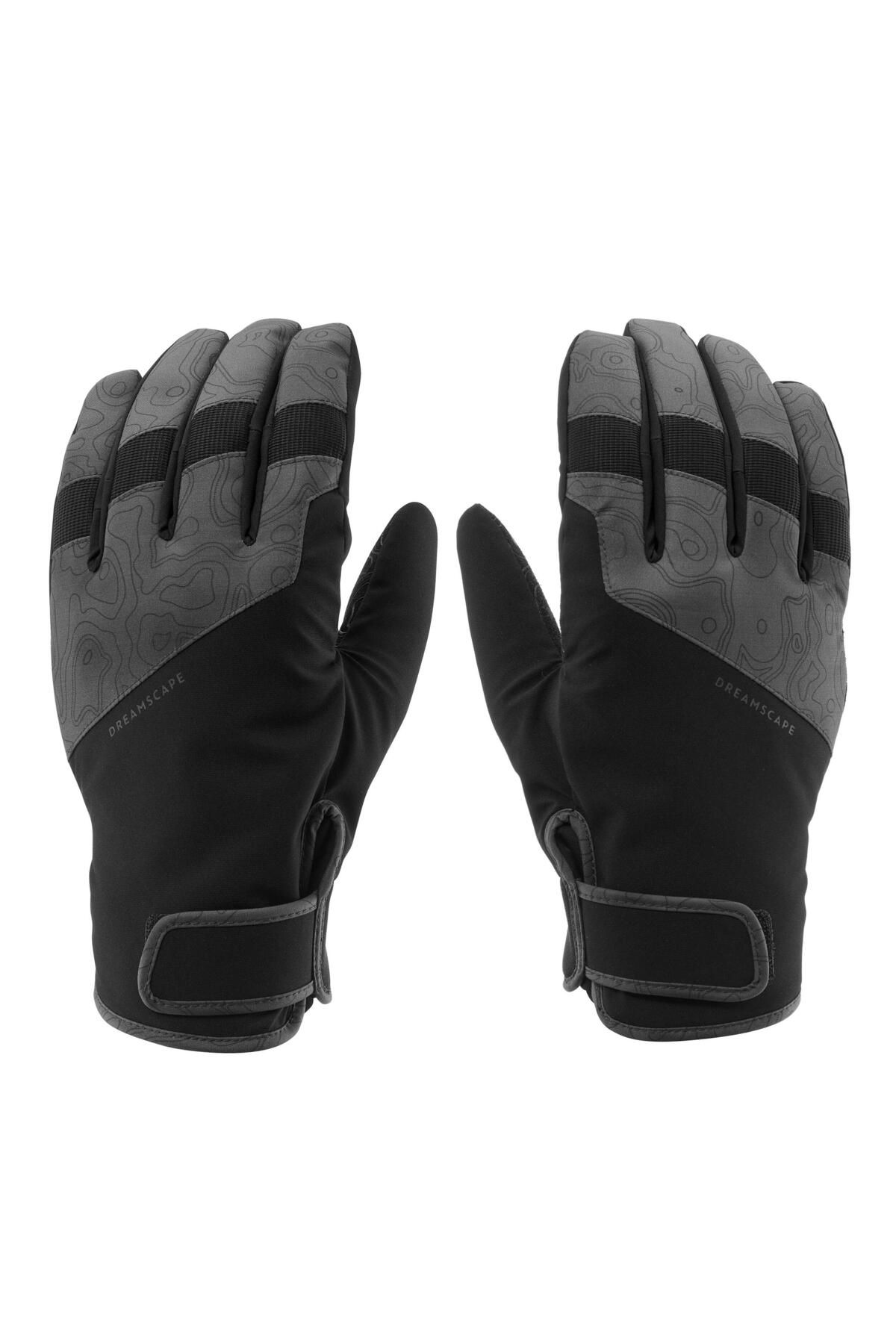 Decathlon دستکش اسنوبرد Dreamscape - خاکستری / مشکی Snb 150 Light