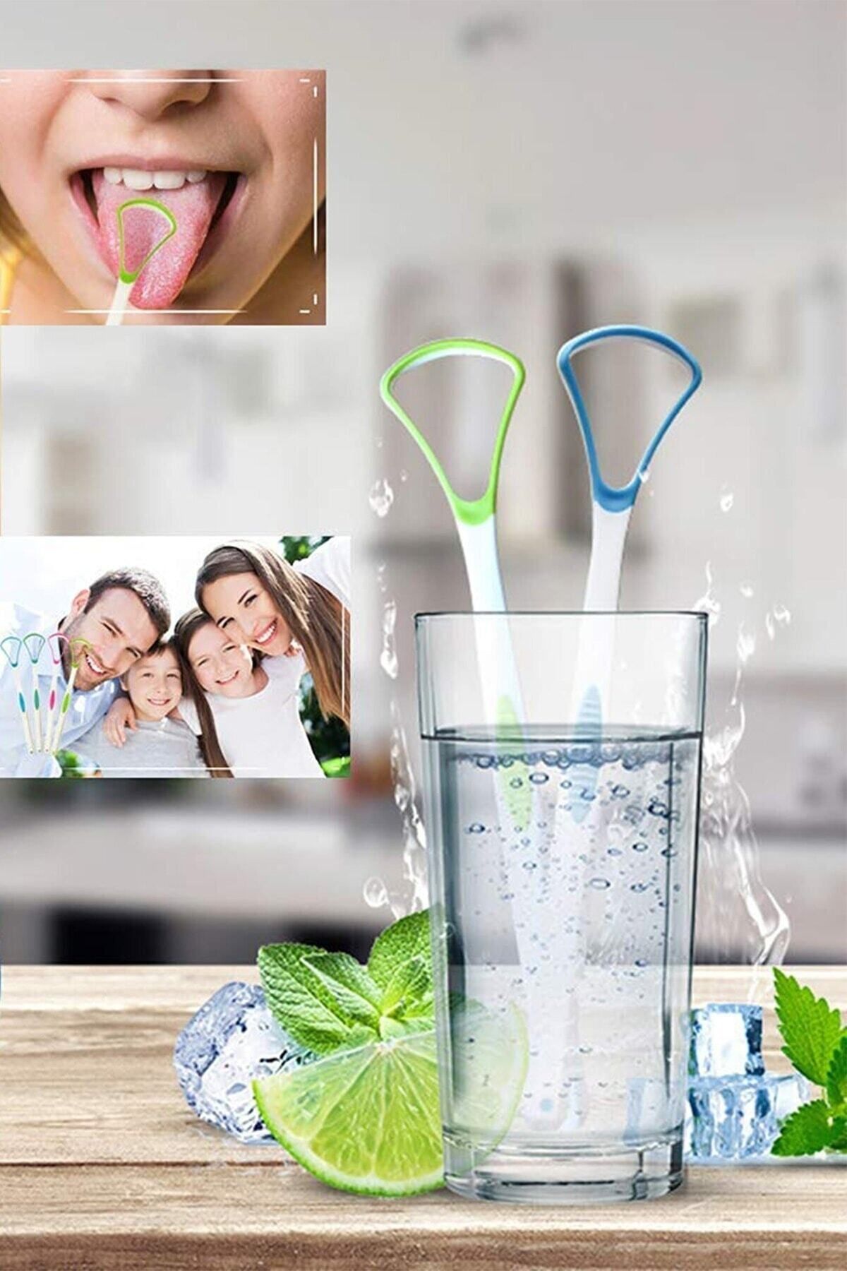 obrigado-Tongue Scraping Cleaner 1 Piece Plastic Anti-Odor Tongue Cleaning Apparatus Scraper Scraper 6