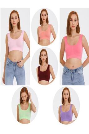 NORMBODY 6 ADET Yaz Renkleri Dikişsiz PEDSİZ Model Sütyen Seti Avantaj Paketi