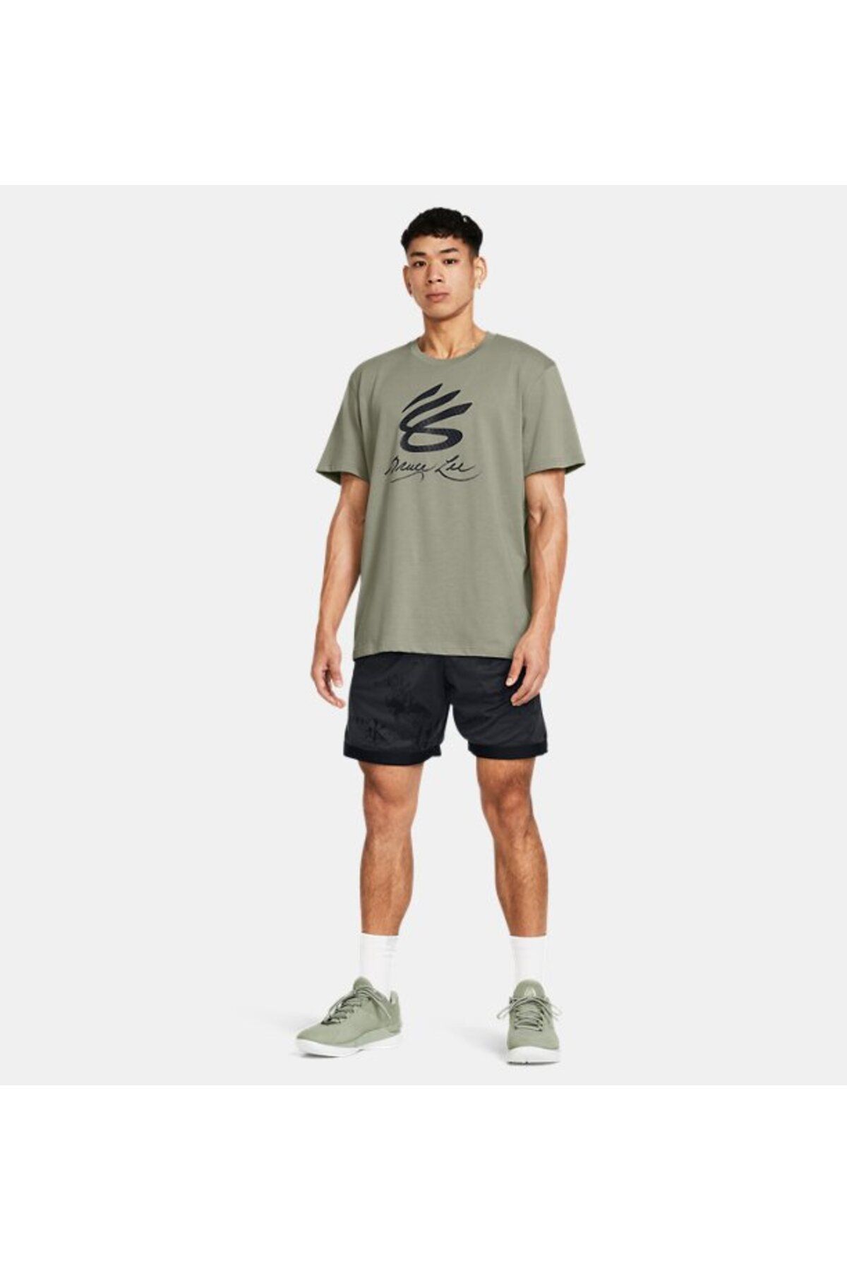 تی شرت سبز مردانه آستین کوتاه X Bruce Lee 1384269 504 Under Armour