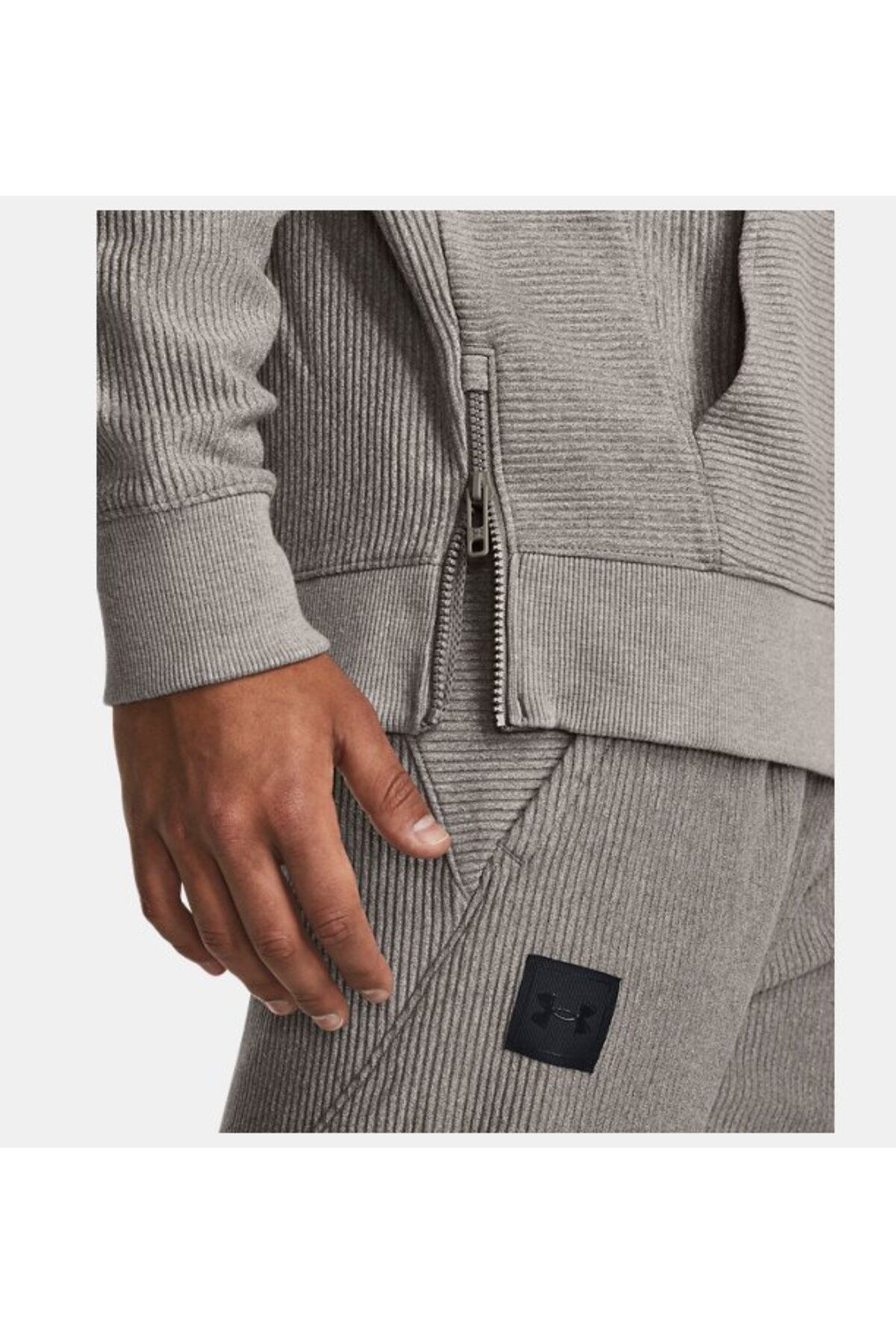 سویشرت ورزشی خاکستری مردانه UA عثمانی Ua Hooded 1373878 294 Under Armour