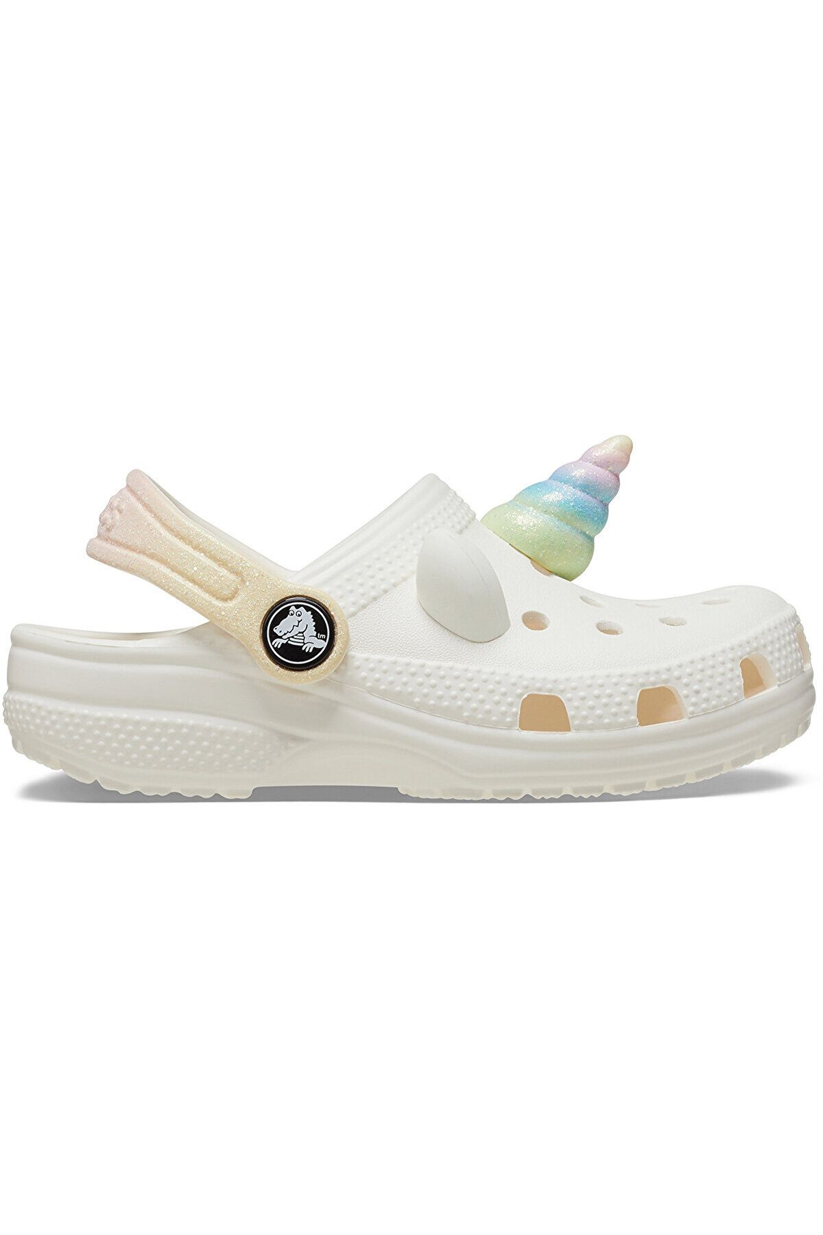 Crocs white and rainbow clearance