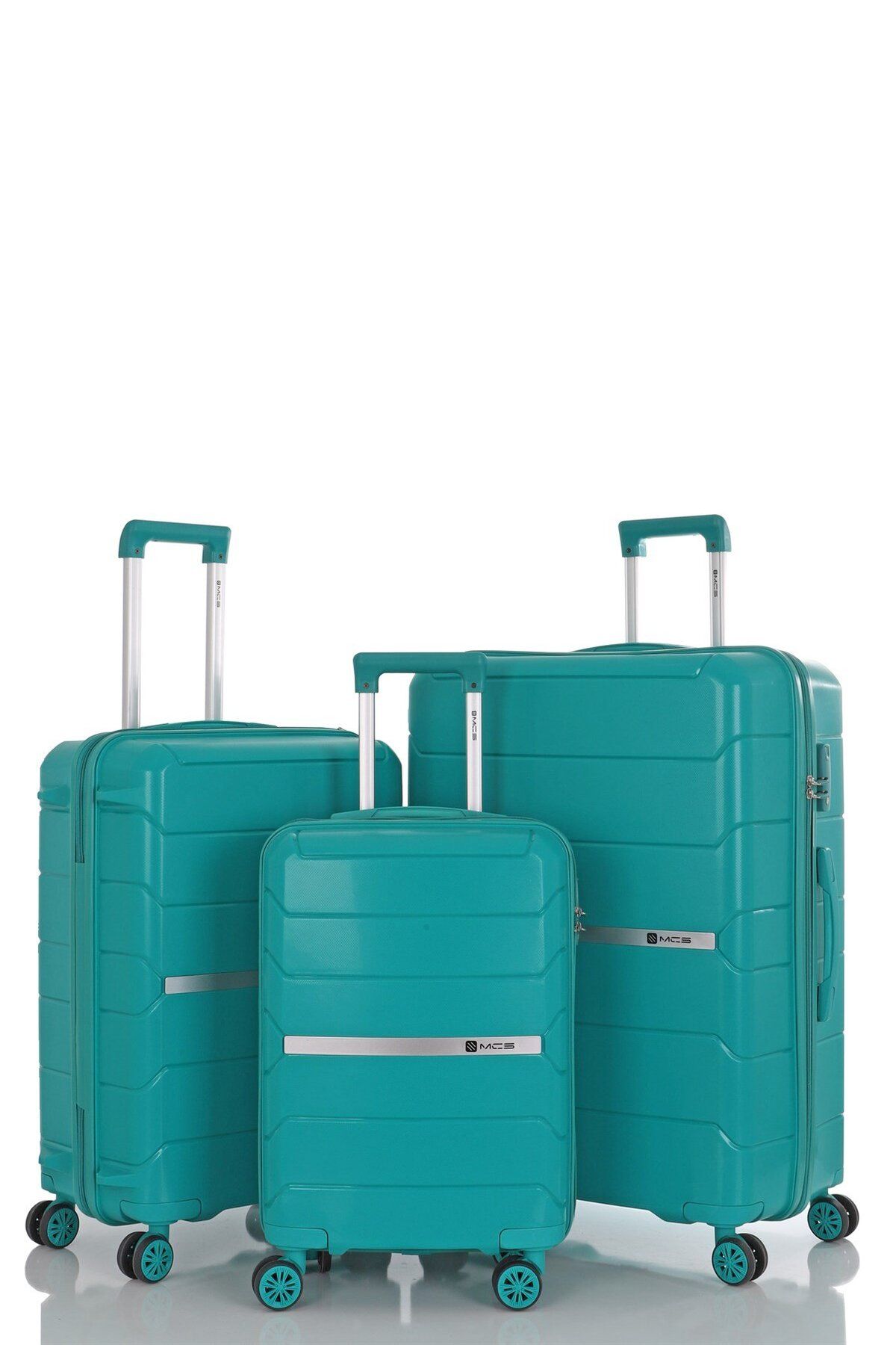 چمدان و ساک چند رنگ مردانه زنانه ست سه گانه پلی پروپیلن V366 S20SY1000041 SET MÇS