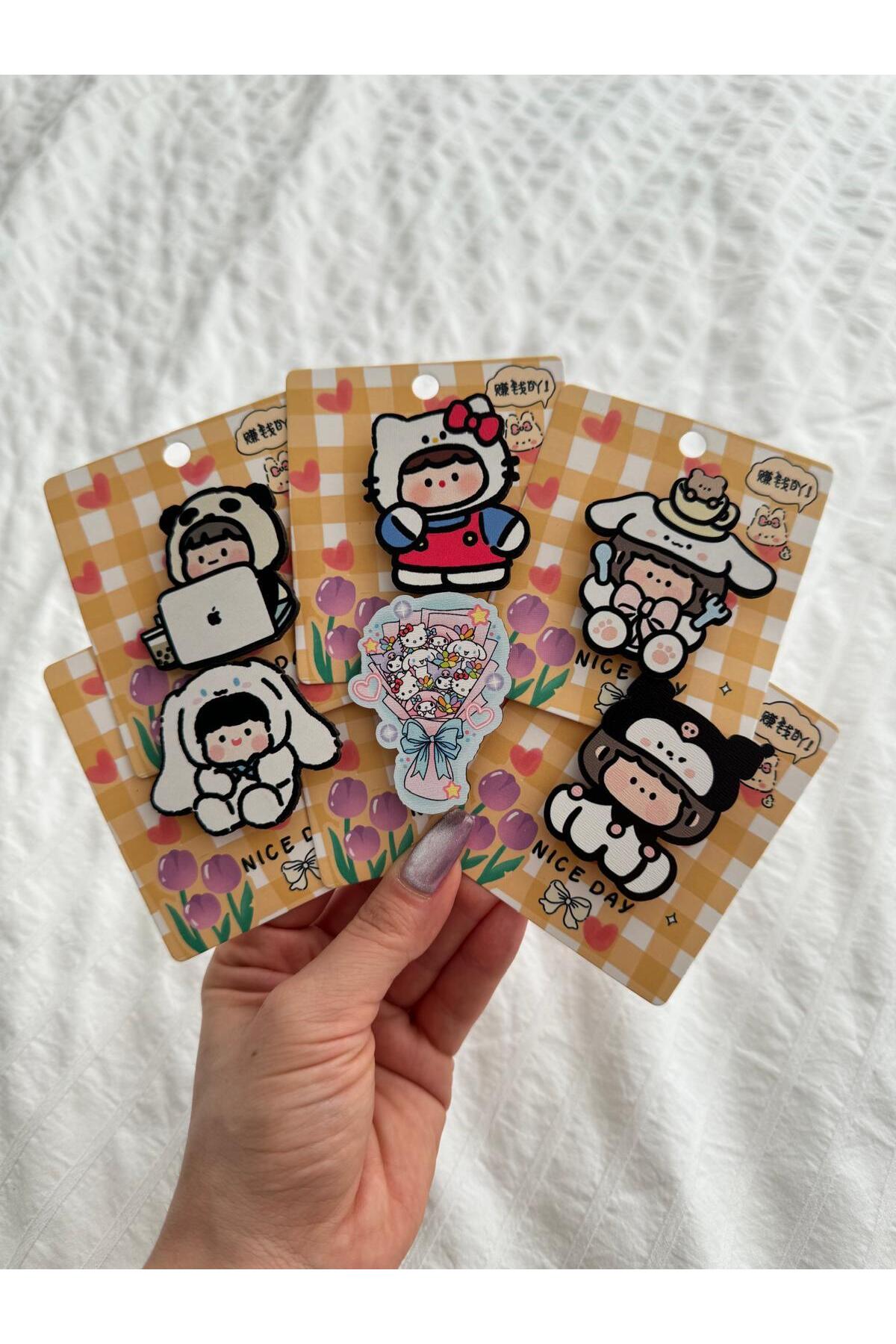 Planet Butik Kawaii Coustume 6'lı Ahşap Rozet Seti - Fiyatı, Yorumları