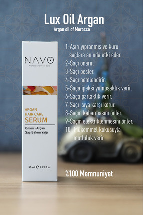 NAVO Yenileyici Ve Onarıcı Argan Yağı / Lux Oil Argan 50ml