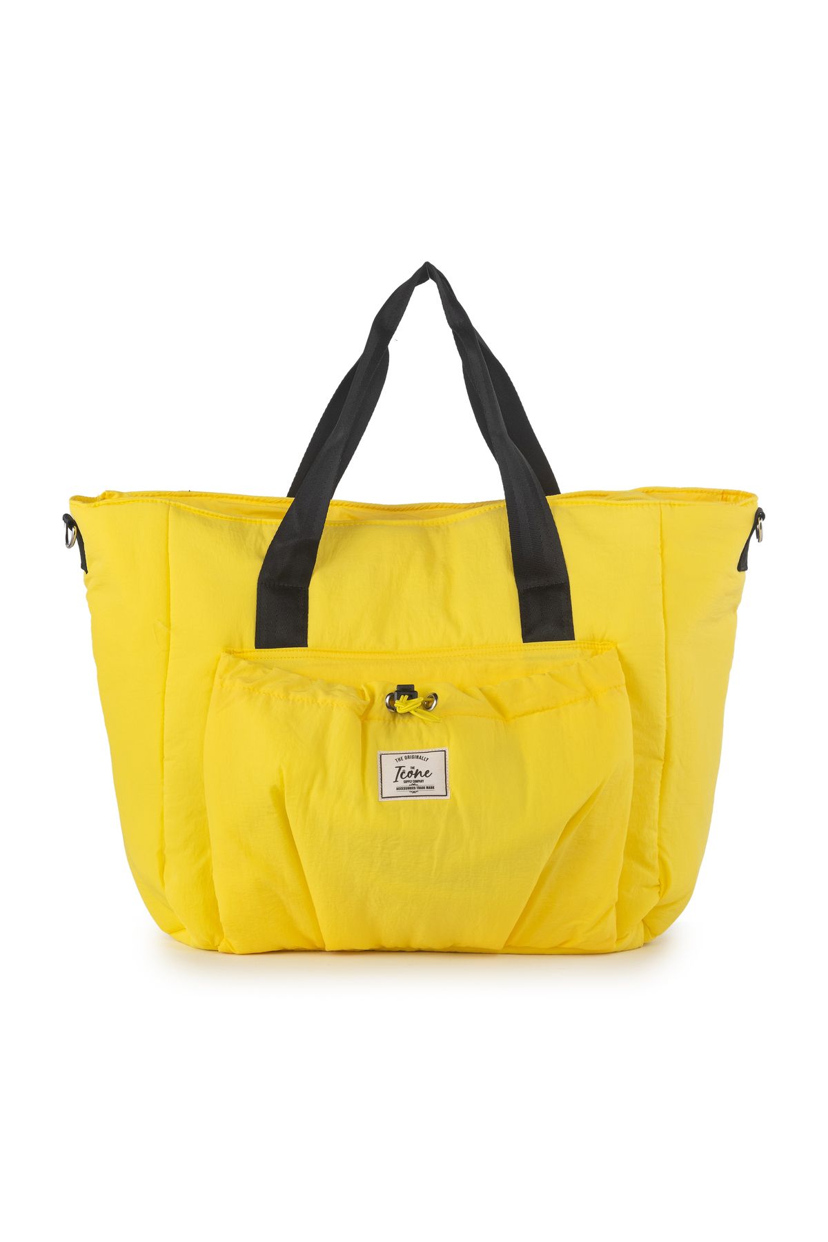 ICONE BAG Geantă Galbenă Icone Yoga Pilates Fitness Gym - Față Cu Șnur, Buzunar Și Fermoar Femeie - Single Dimension