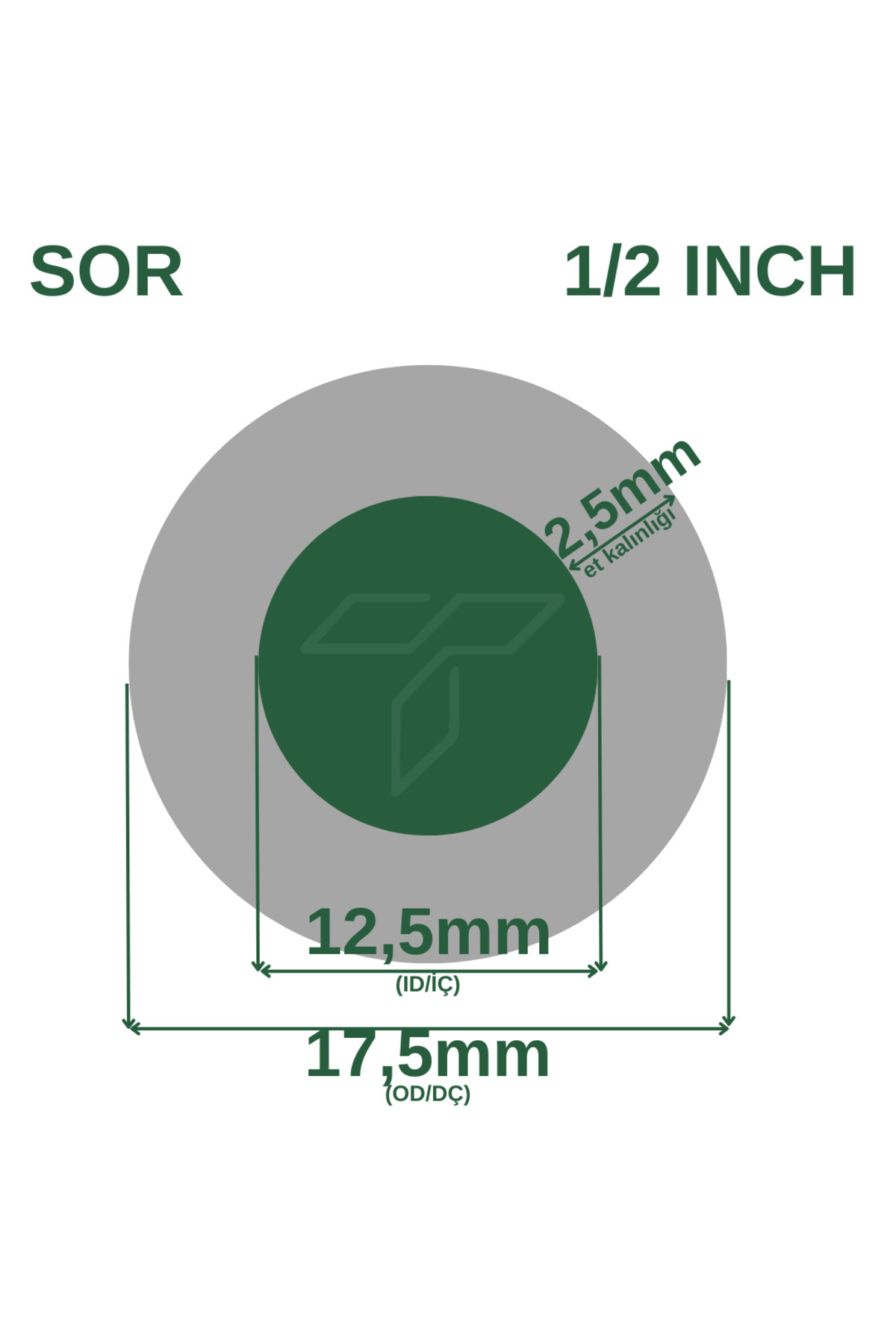 Süper Mavi PVC Şeffaf Örgülü 15 Metre  1/2 (12.5 mm) 15 metre 2,25 kg 6