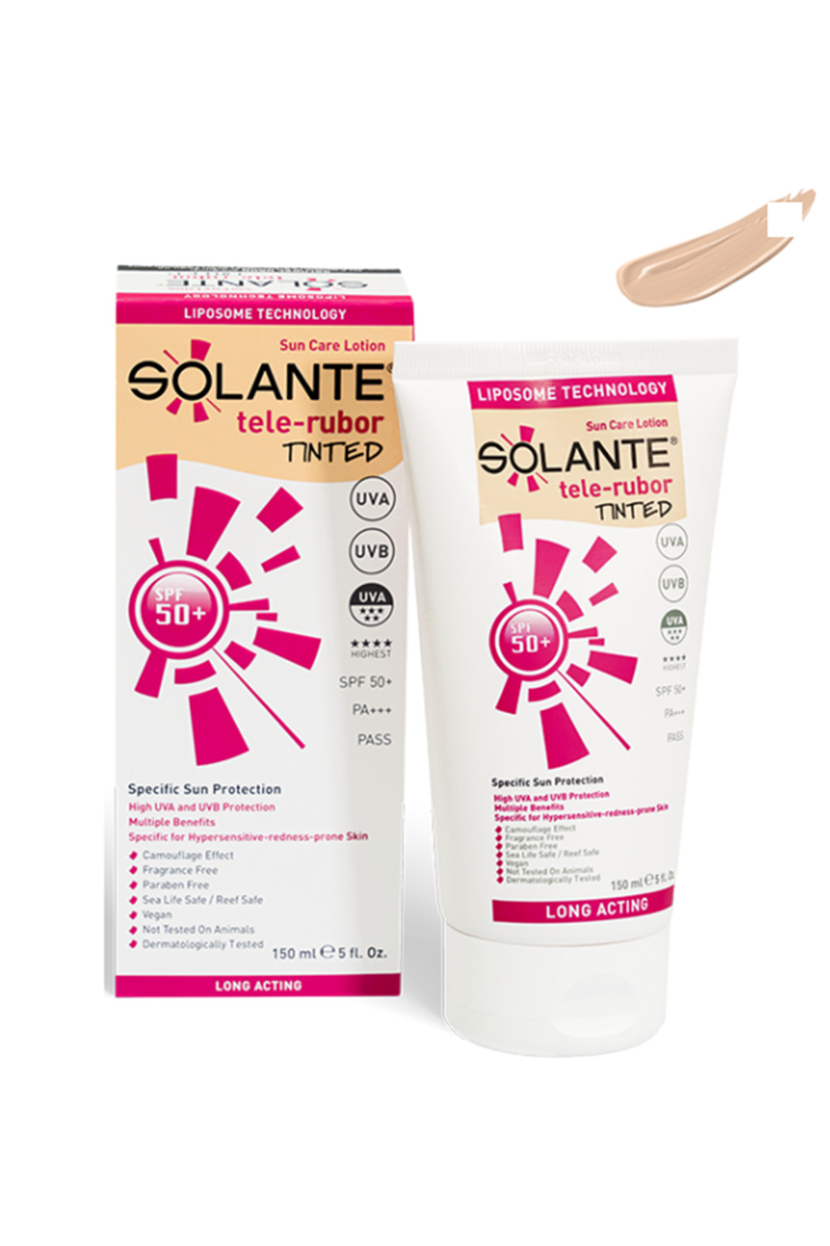 TELE-RUBOR TINTED SUN PROTECTIVE LOTION FOR SENSITIVE AND RED PRONE SKIN SPF 50+