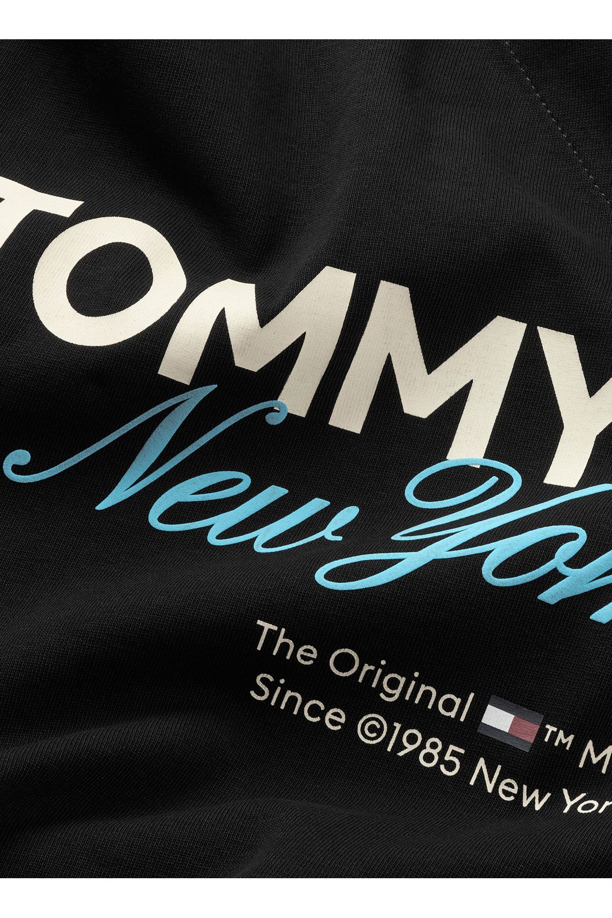 تی شرت مشکی مردانه سیاه تخت DM0DM18286BDS Tommy Jeans