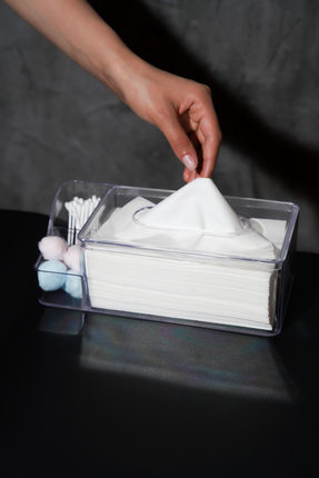 ESTİ 2 Bölmeli Banyo Clear Peçete Organizeri