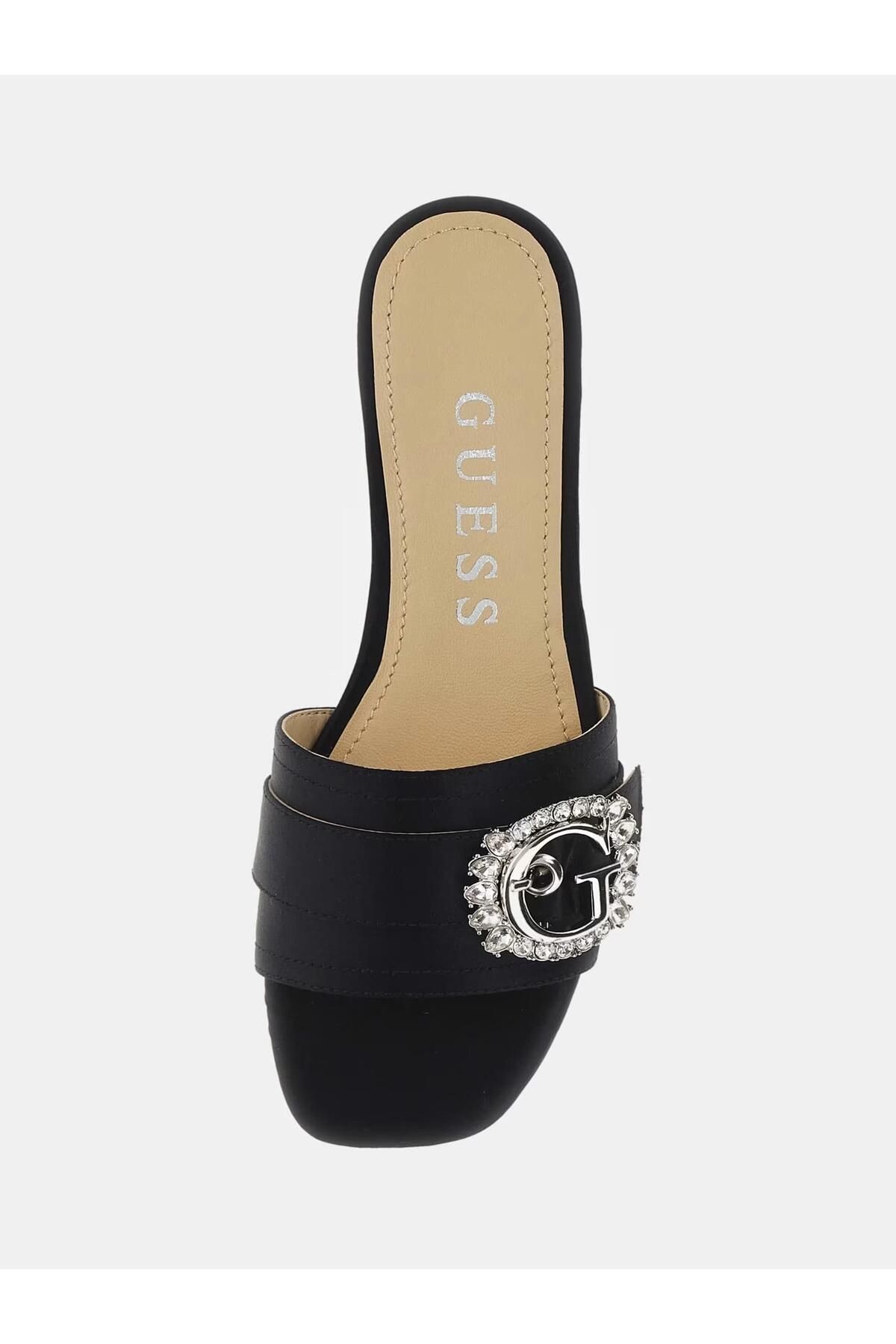 دمپایی مشکی زنانه سیاه Slip Fljllysat19 اورجینال Guess