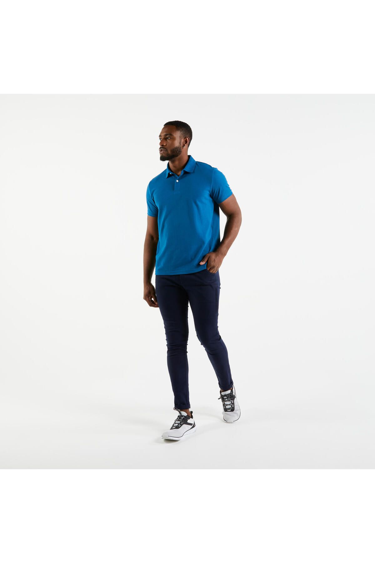 تی شرت ورزشی آبی مردانه قایقرانی 100 Decathlon