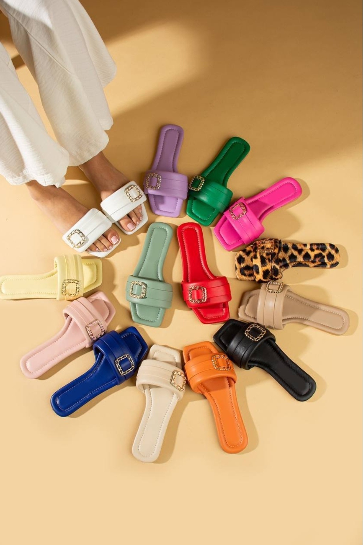 ALYA-Buckle Daily Stylish Comfortable Home Out Dowry Bag Slippers 2