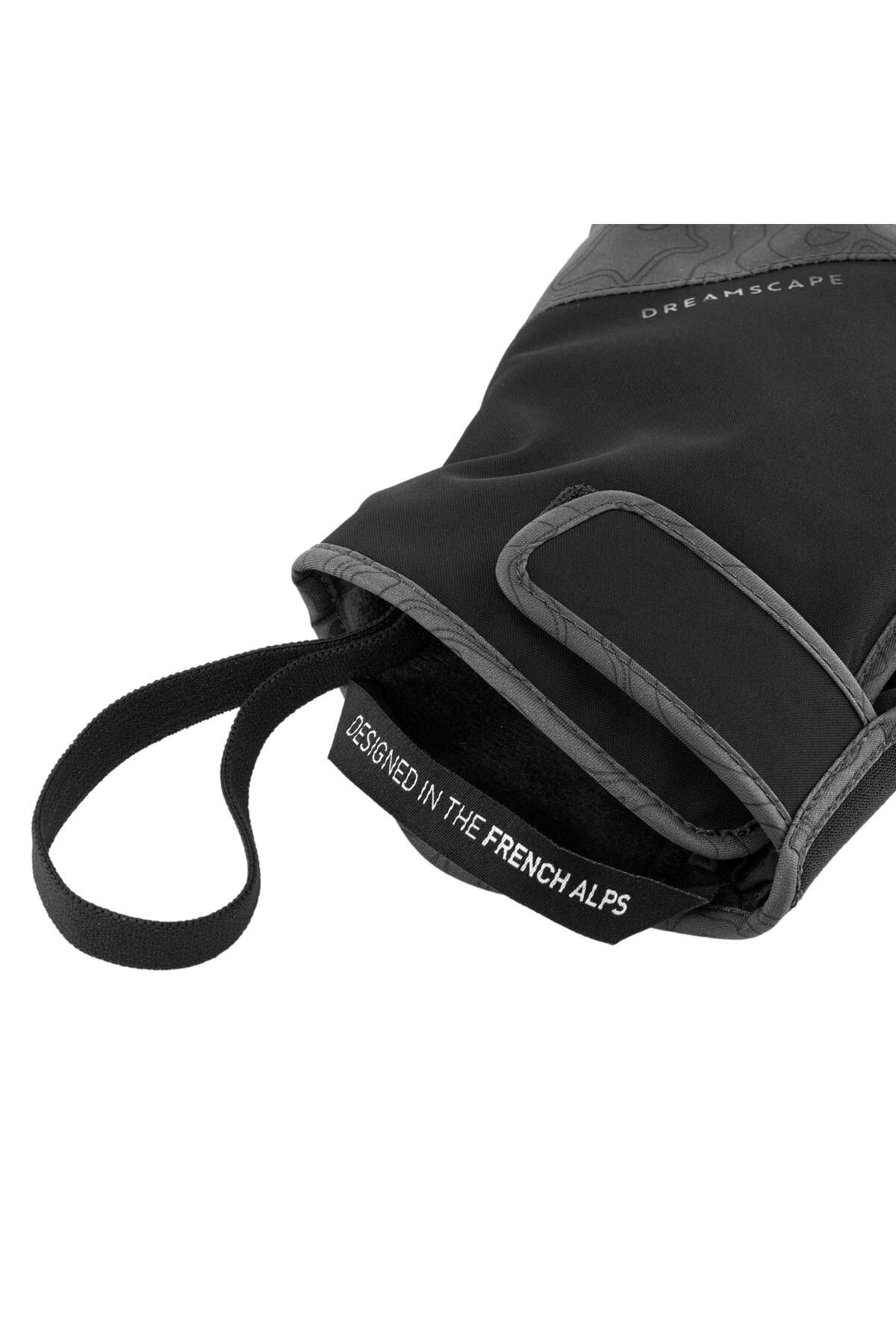 Decathlon دستکش اسنوبرد Dreamscape - خاکستری / مشکی Snb 150 Light