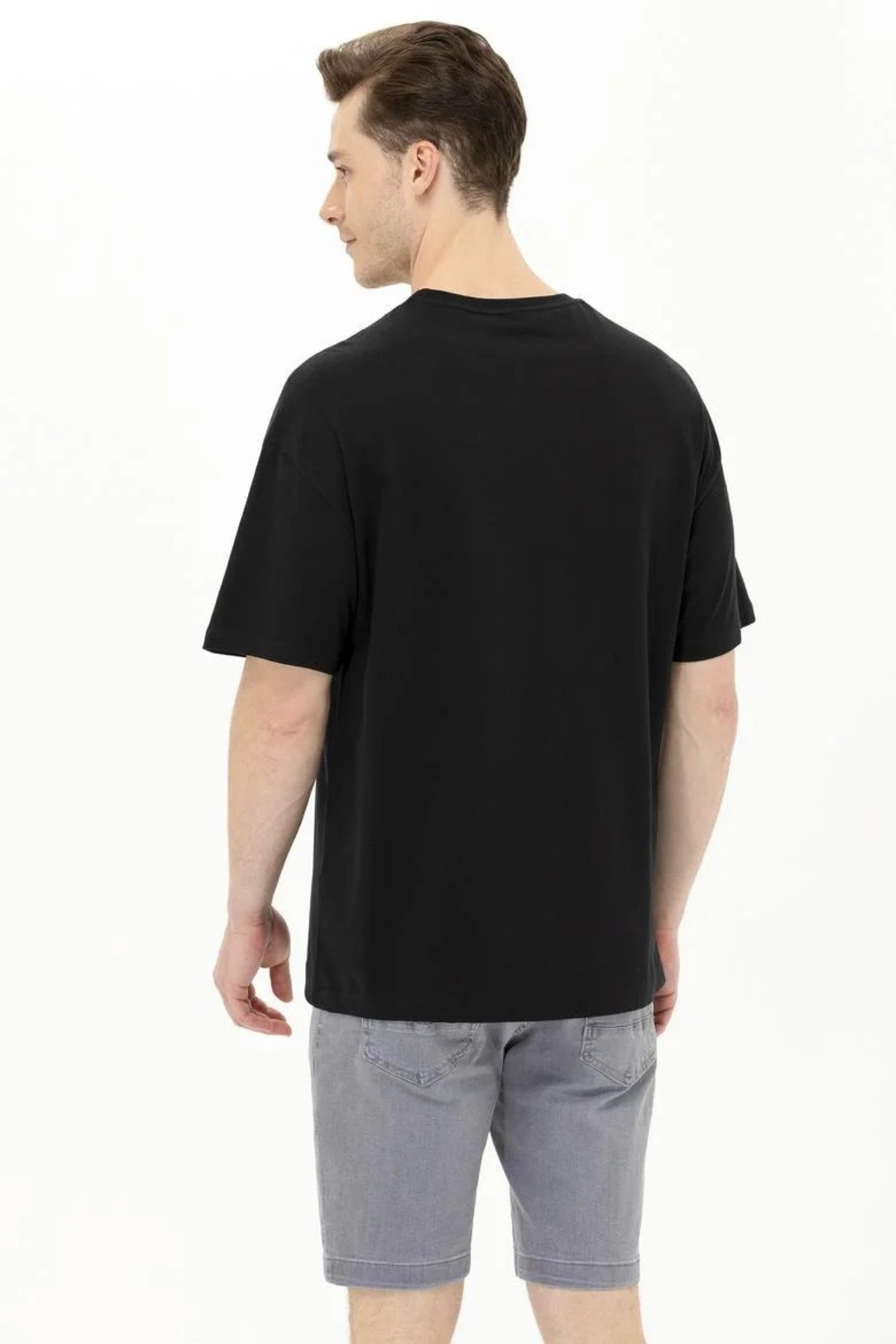 تیشرت مردانه مشکی یو اس پولو | G081SZ024-000 اورجینال - تصویر 4