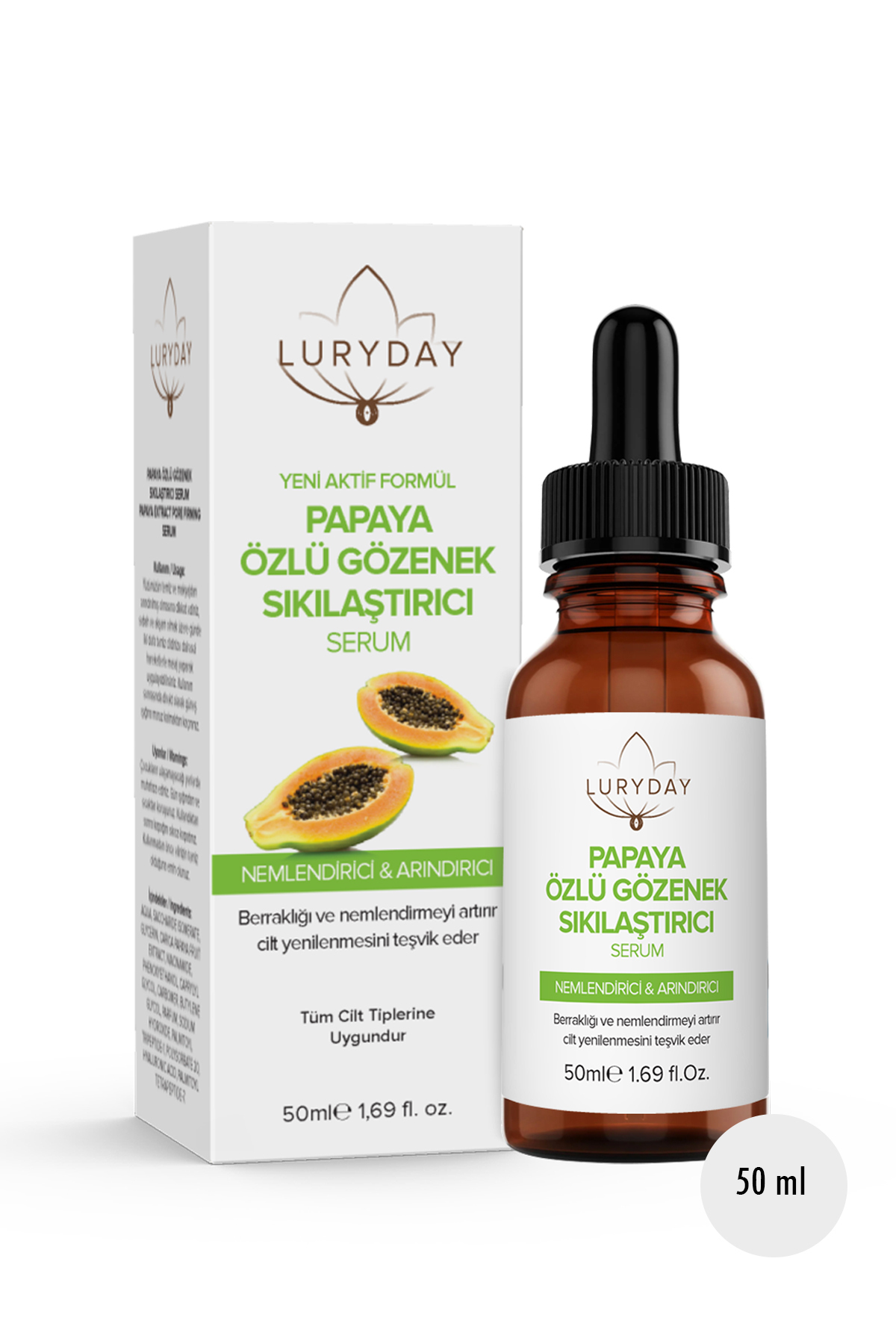LURYDAY Profesyonel Papaya Özlü Gözenek Sıkılaştırıcı Peeling Serumu
