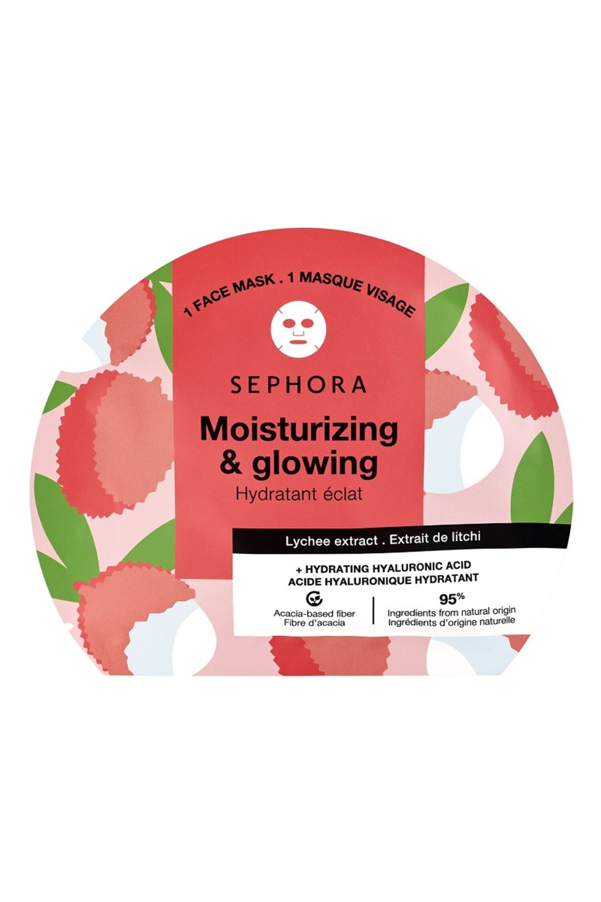 Fruit & Plant + Hyalurinc Acid Mask - Hydrating Paper Face Mask with Hyaluronic Acid Lychee