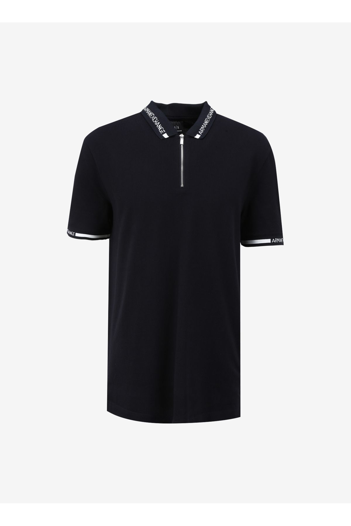تی شرت یقه پولو آبی مردانه مسطح 3dzflh zjm5z 1583 Armani Exchange