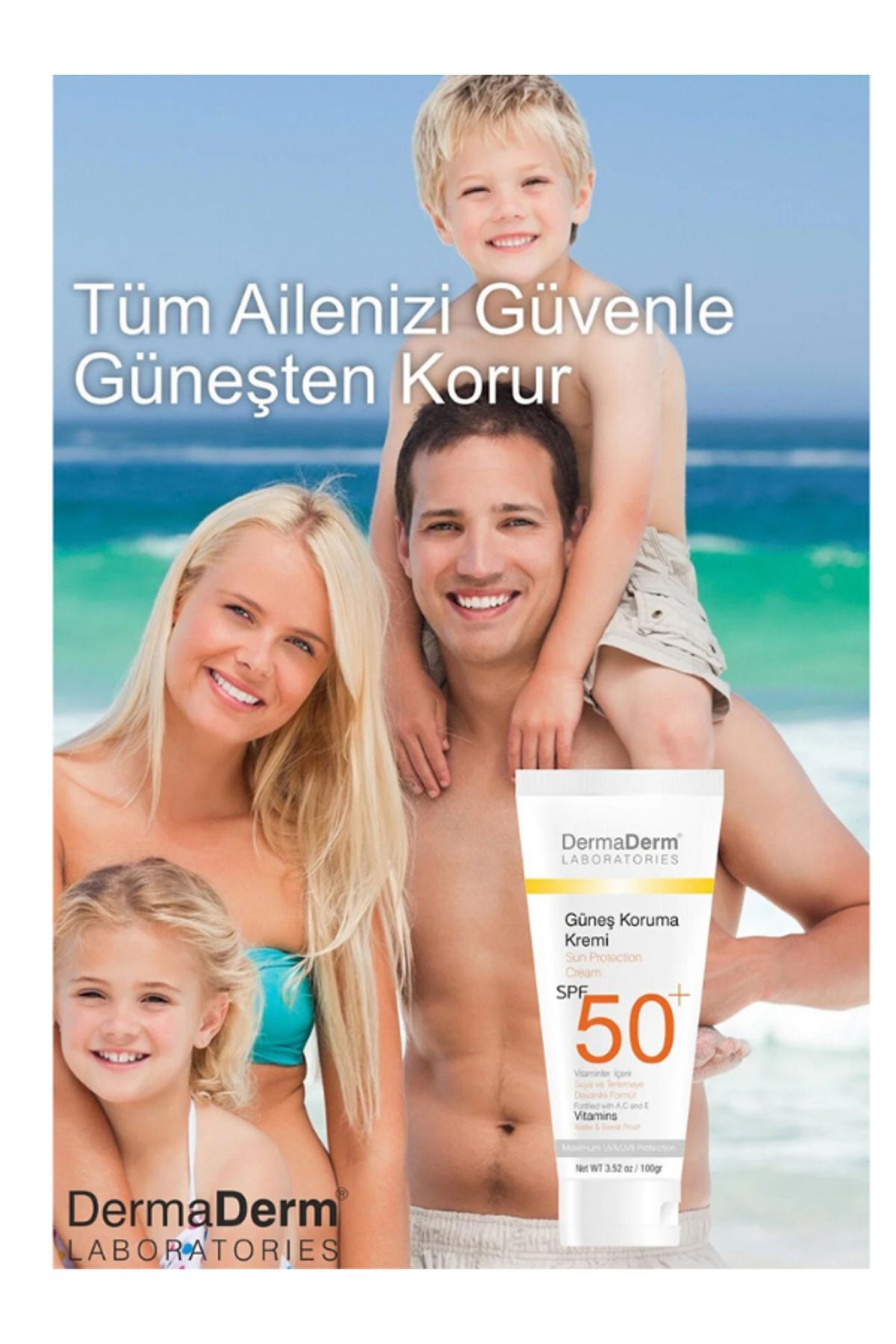 کرم ضد آفتاب گیاهی Spf 50 100 گرم DermaDerm