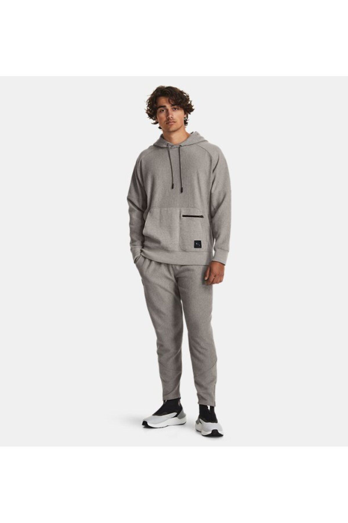 سویشرت ورزشی خاکستری مردانه UA عثمانی Ua Hooded 1373878 294 Under Armour