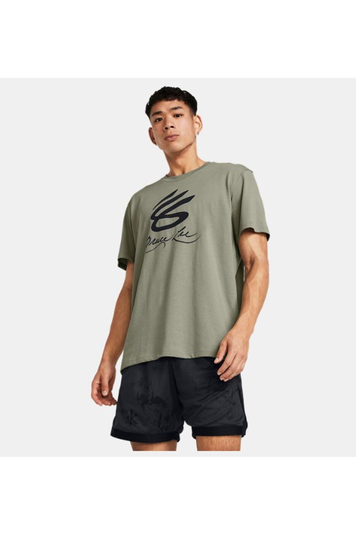 تی شرت سبز مردانه آستین کوتاه X Bruce Lee 1384269 504 Under Armour
