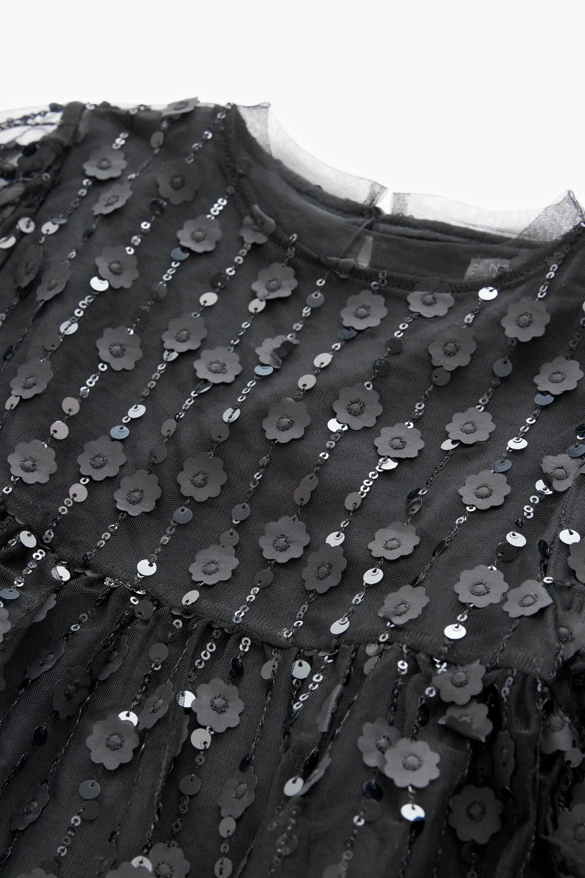 Next Baby-black girl's Sequined Sparkly Party and special occasion Dress 6