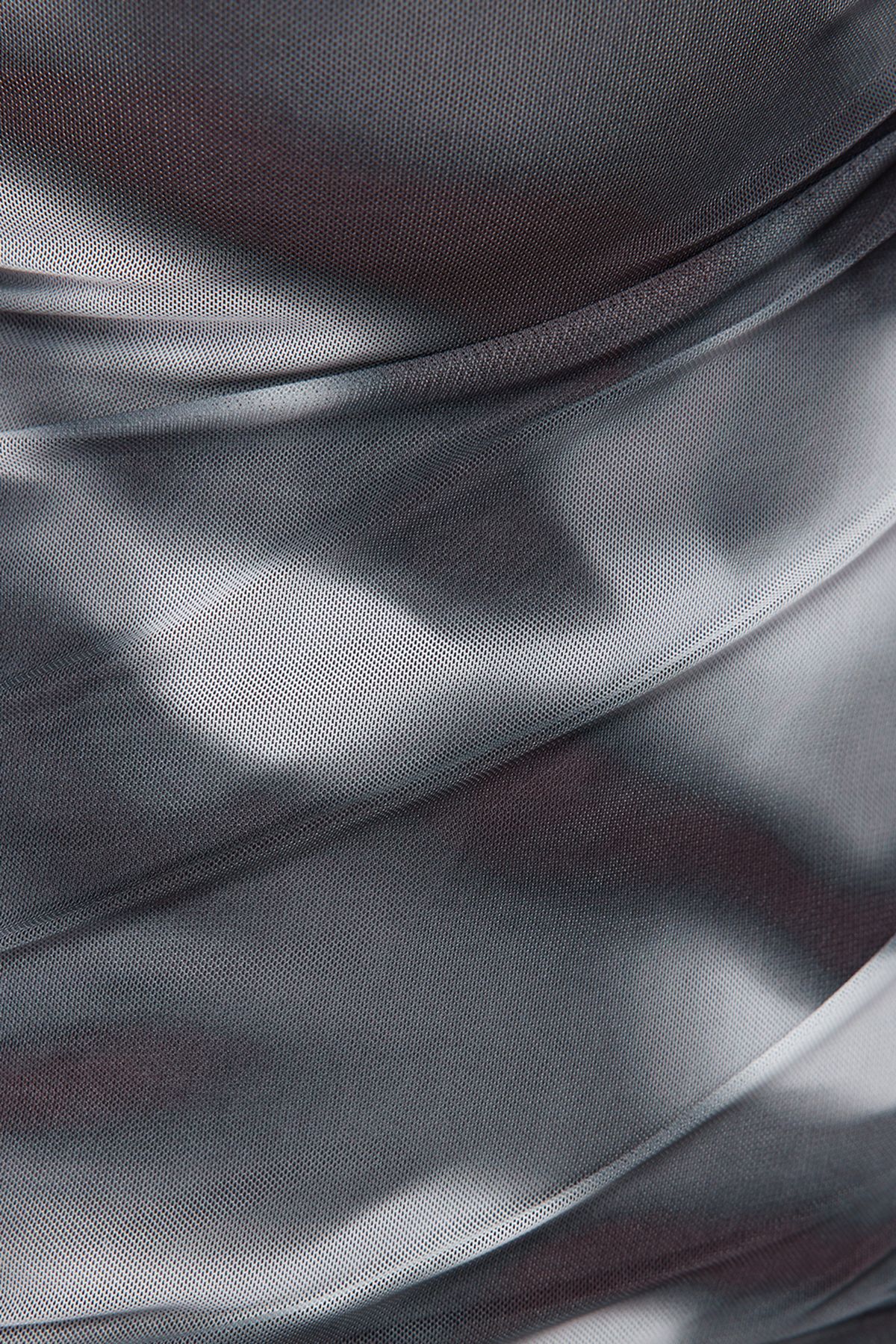 Trendyol Curve-Plus Size Asymmetrical Neckline - Abstract Pattern Anthracite Blouse Tbbss24Af00025 5