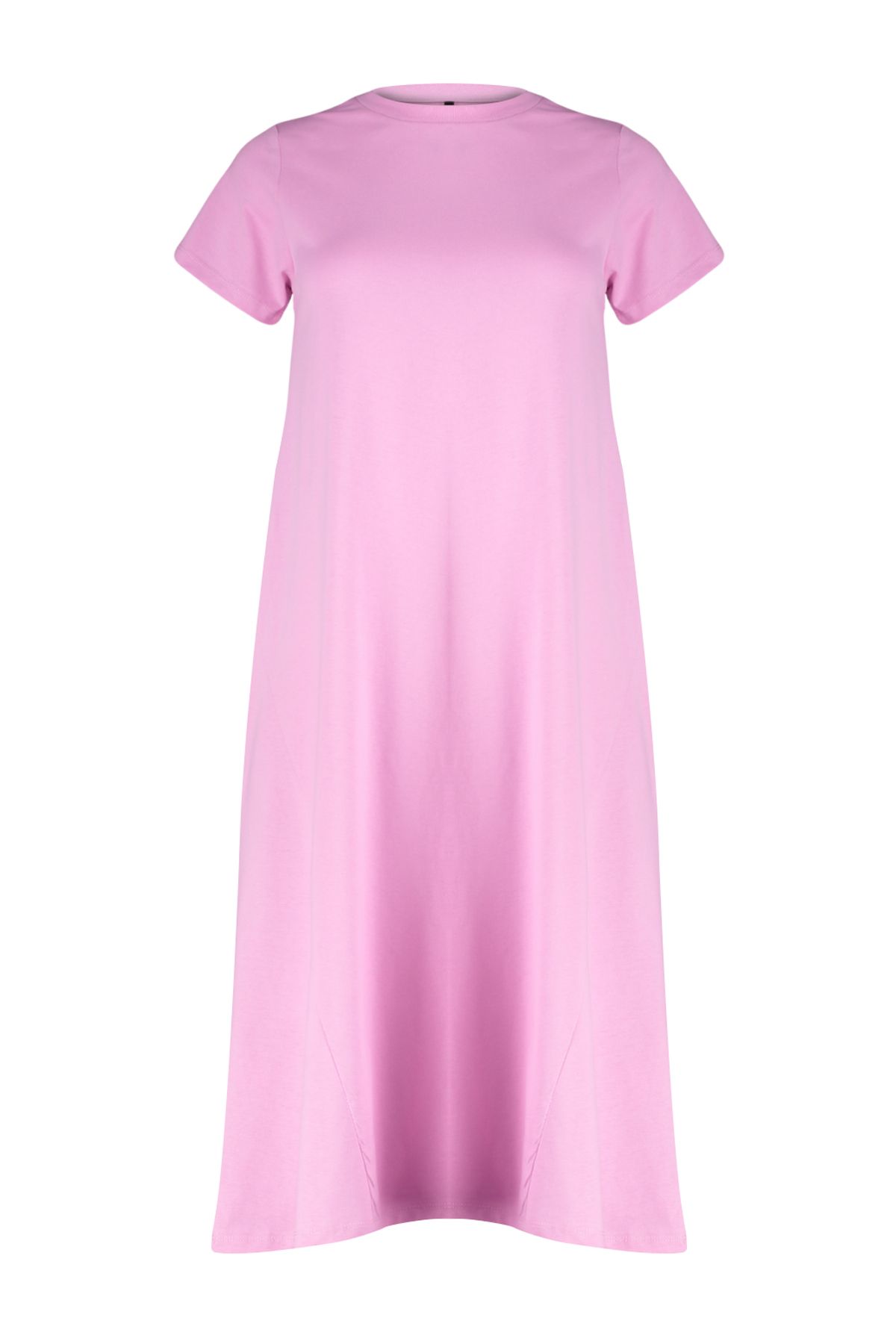 Trendyol Collection-Rosa Midi-Strickkleid - Schlichte T-Shirt-Tasche, TWOSS24EL00169 7