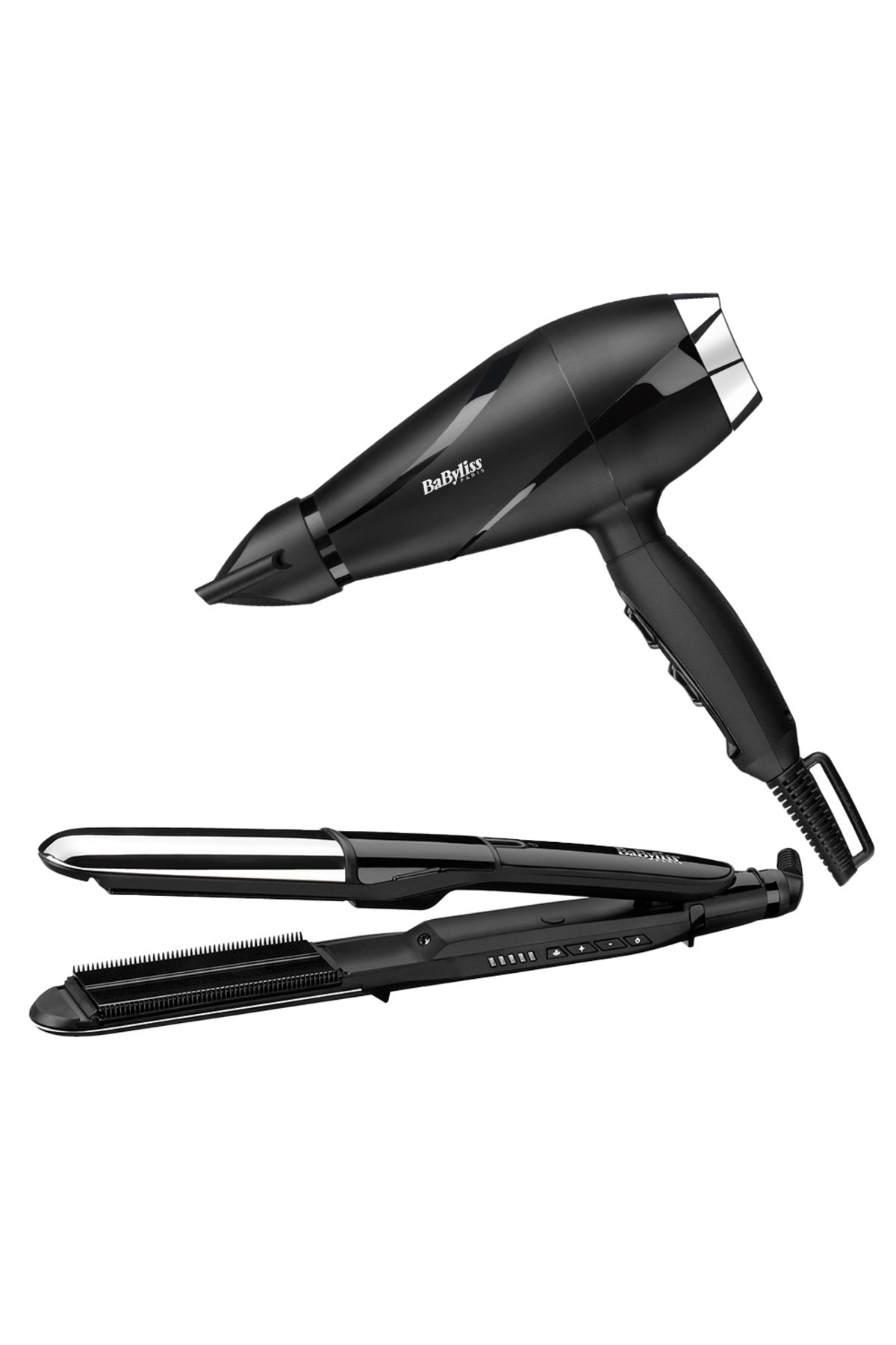 BABYLİSS-مجموعة مجفف الشعر Babyliss Shine Pro 2200w ومكواة فرد الشعر بالبخار 1