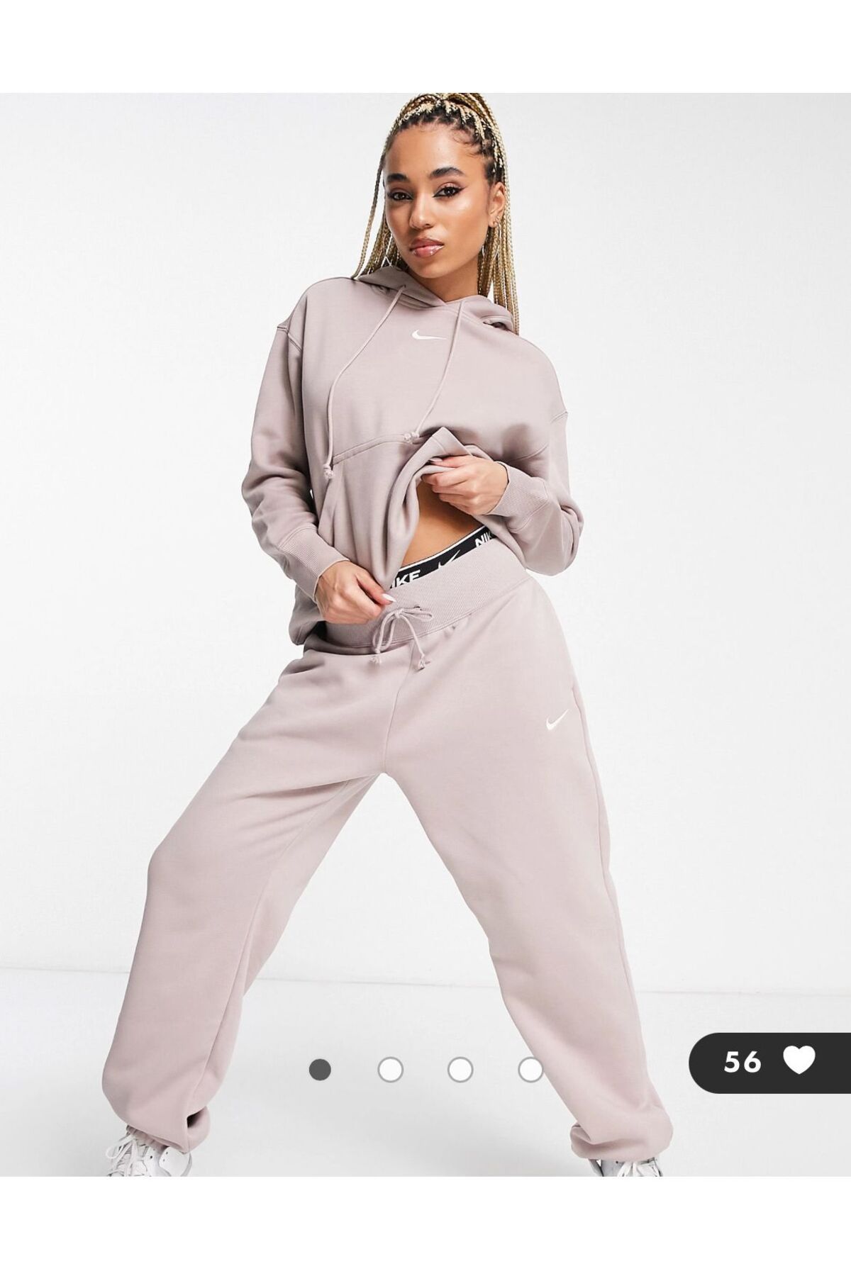 Nike شلوار ورزشی زنانه گشاد با کمر بلند فونیکس فلیس