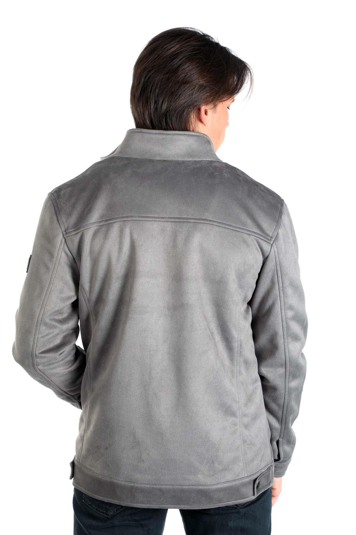 کاپشن خاکستری مردانه کت بافندگی اورجینال Lee Cooper