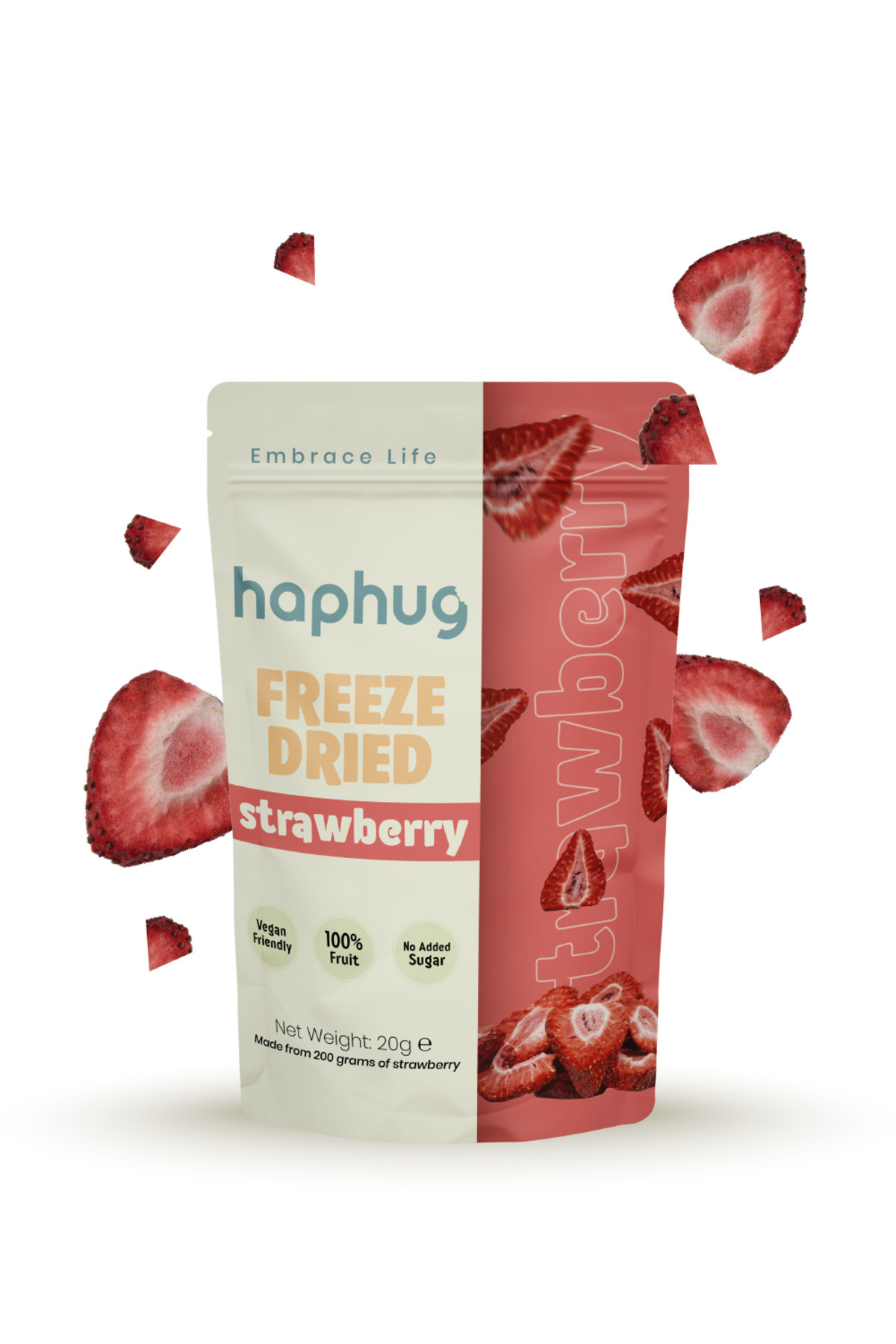 Freeze Dried Strawberry - Freeze Dried Fruit - Dried Fruit 20gr - Sweet and Crispy Freeze-Dried Strawberry, 20g