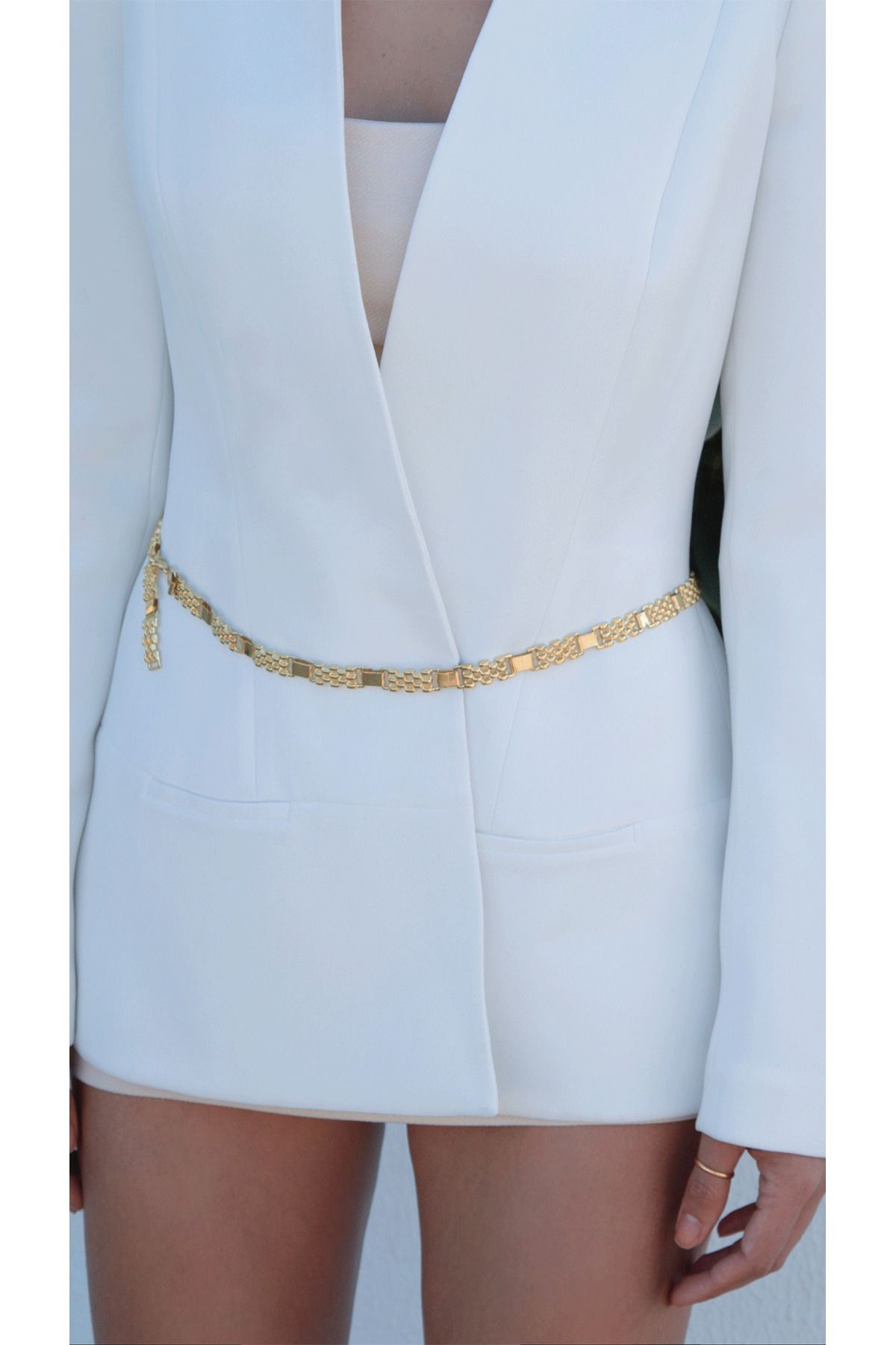 Sun Pieces-Gold Color Milli Chain Belt - Body Chain 2