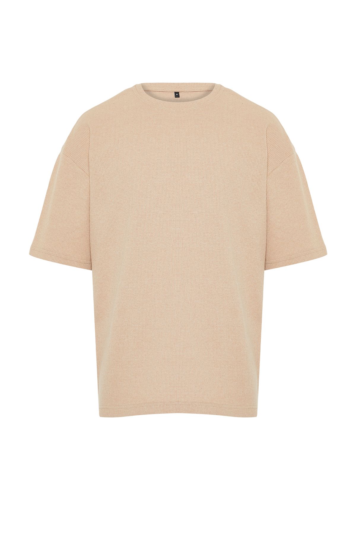 Trendyol Collection-Tričko Camel Color Oversize Crew s krátkým rukávem – TMNSS22TS00049 6