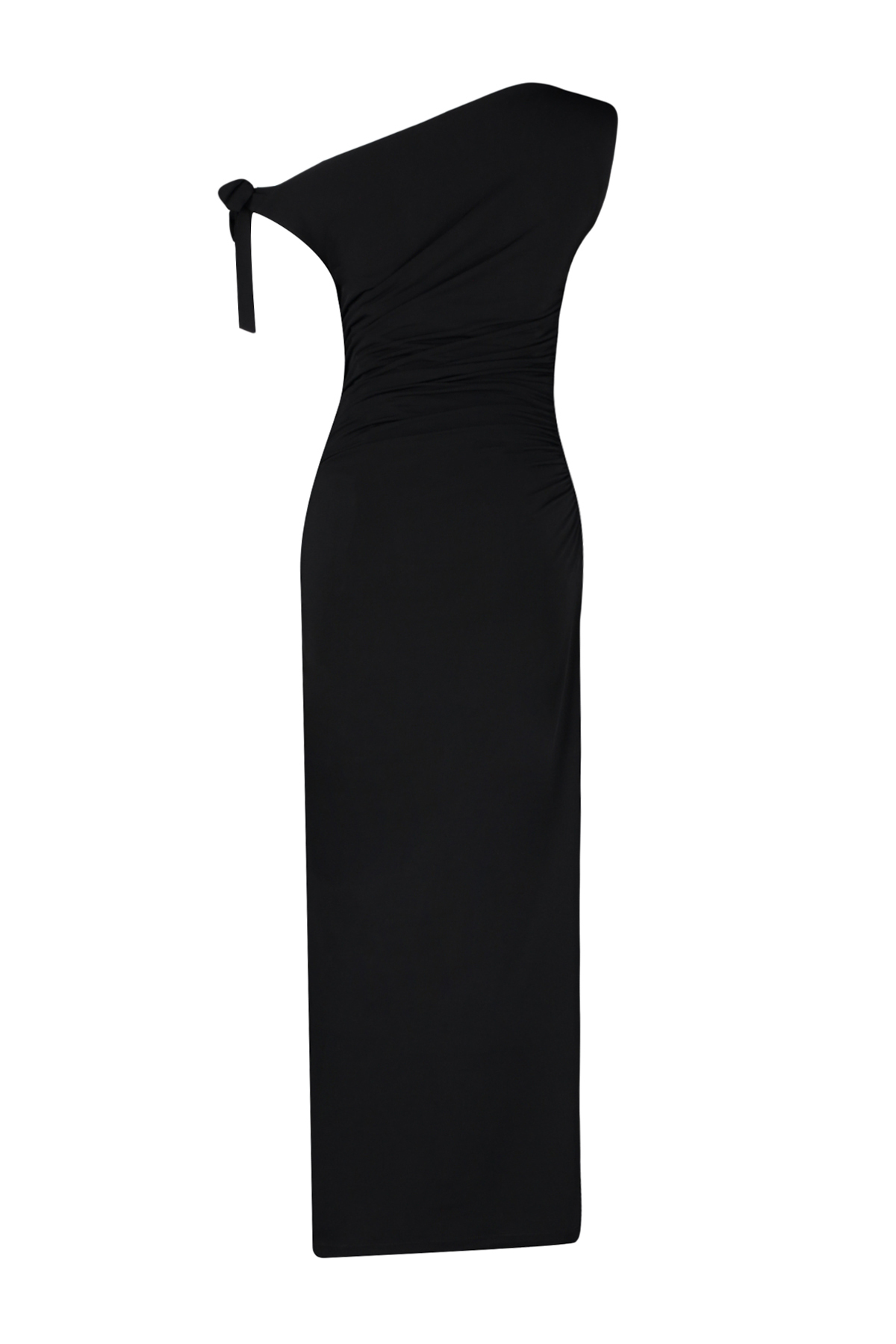 Trendyolmilla  Siyah Fitted/Vücuda Oturan Örme Maxi Esnek Kalem Elbise TWOSS24EL00563 - Görsel 8