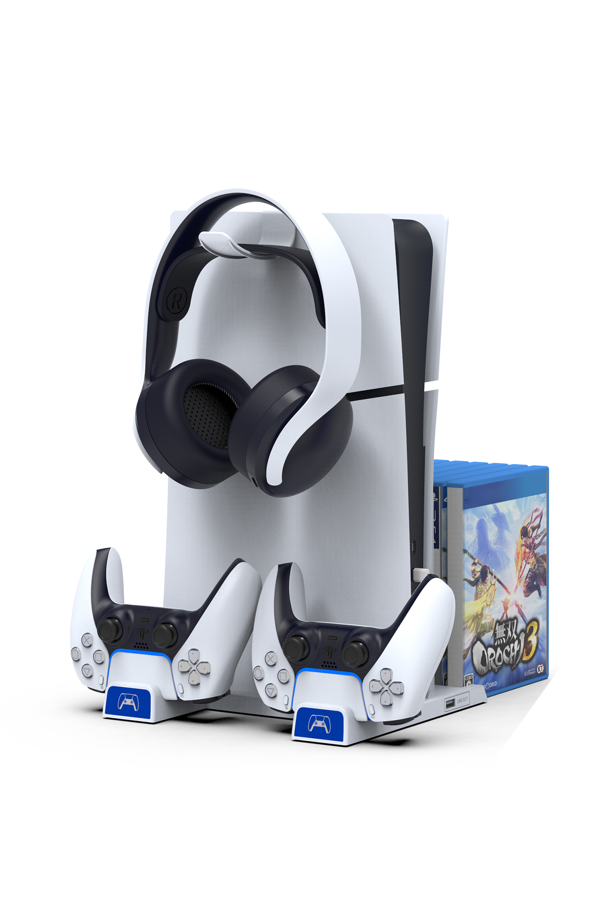 Ps5 Playstation 5 Uyumlu Slim Dikey Şarj Standı Vertical Charging Dock 5 In1 Vertical Stand