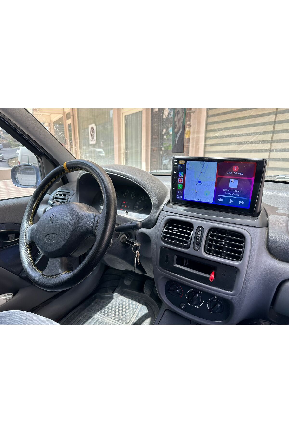 NAVİSPACE-RENAULT CLIO 1999-2006 COMPATIBLE MULTIMEDIA SCREEN 4 GB RAM 64 GB MEMORY WIRELESS CAR PLAY ANDROID AUTO 2
