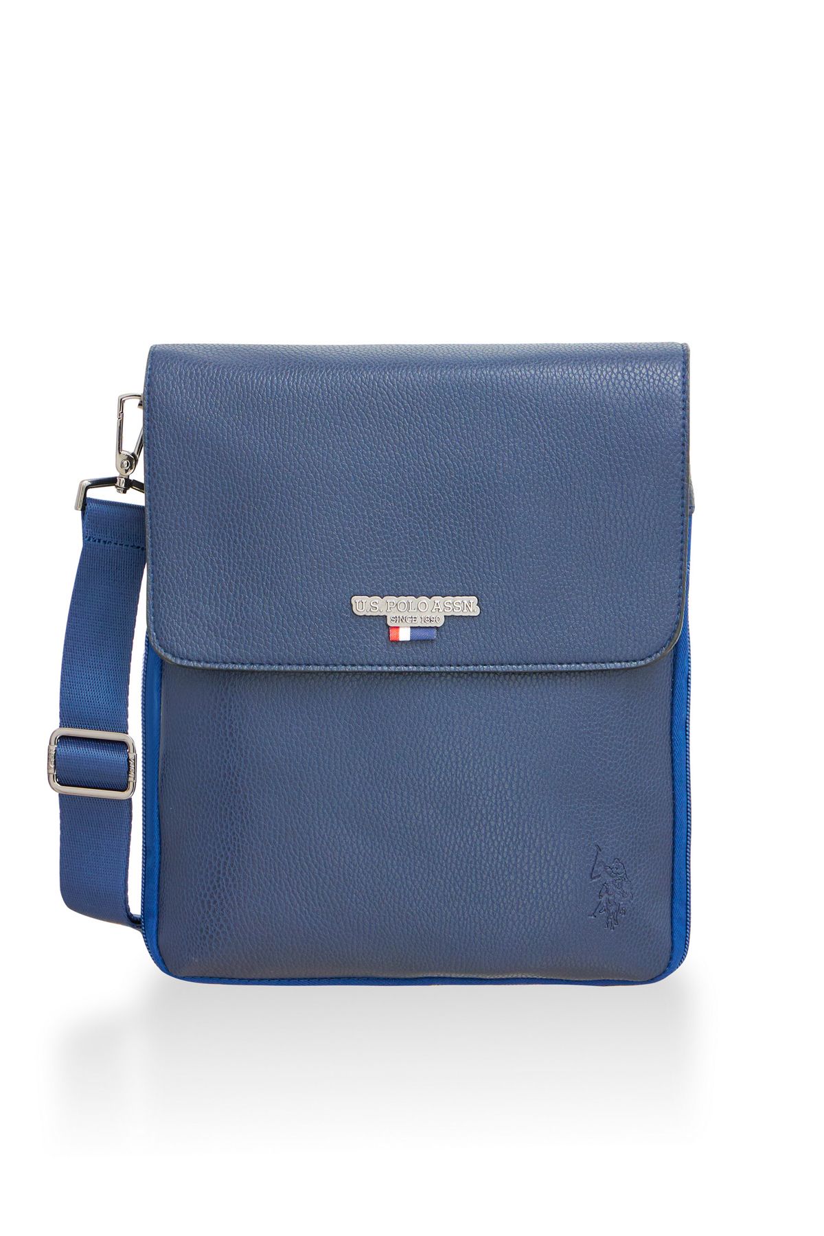 BASE. کیف دستی مردانه Polo Assn 9506-9507 کیف شانه مسنجر کیف کراس بادی آبی تیره U.S. Polo Assn.