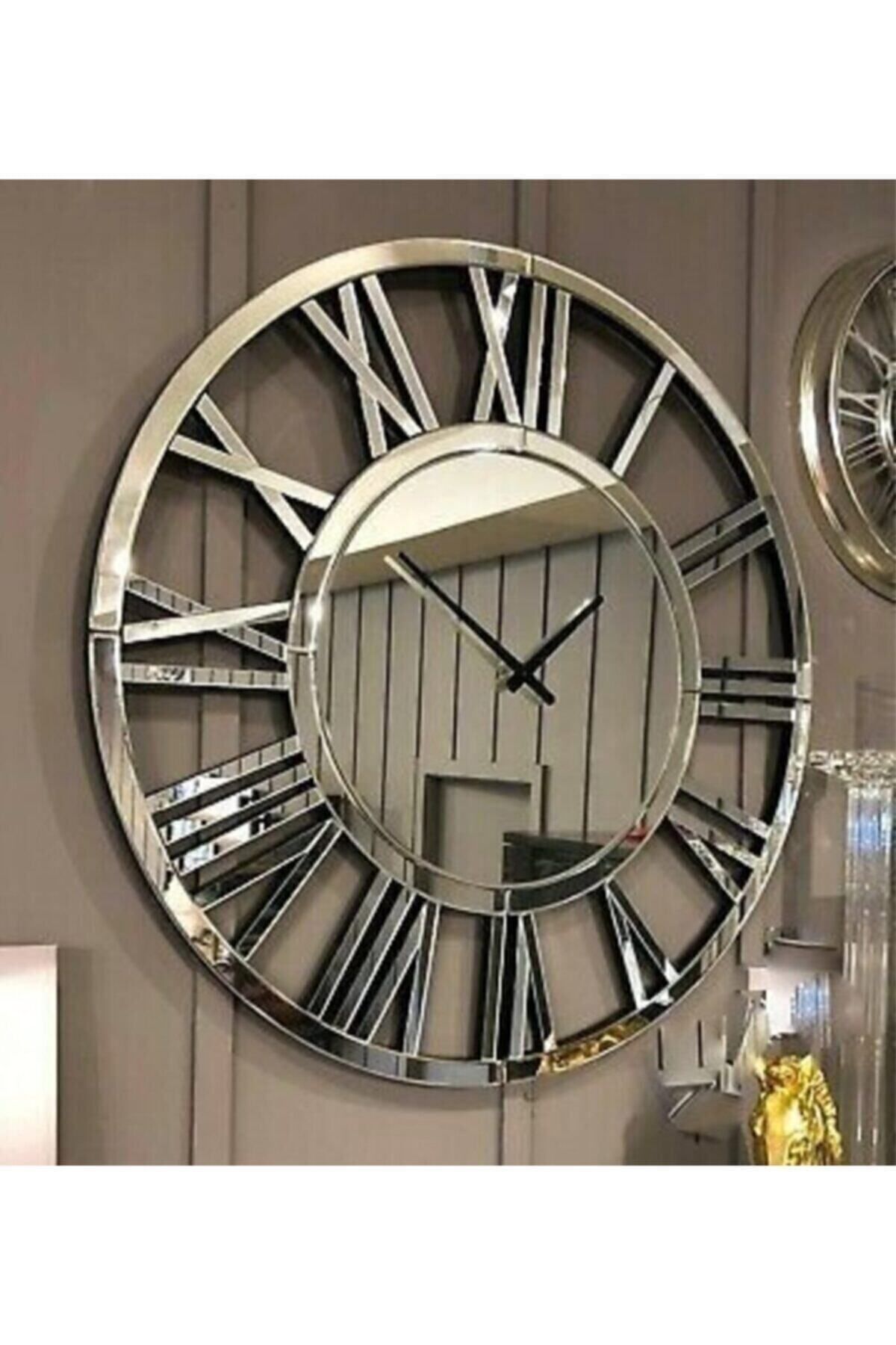 Yoko Home Ceas De Perete Decorativ Vip Oglinda Dimensiune Mare 50 Cm - One Size