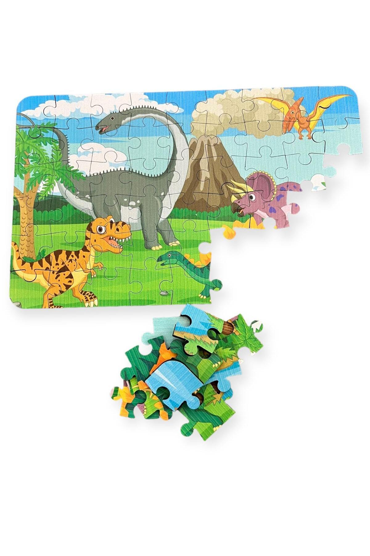 esatoys Ahşap Dinosaurs Mini Puzzle | 4 Yaş 54 Parça fotoğrafı 3 (önizleme)