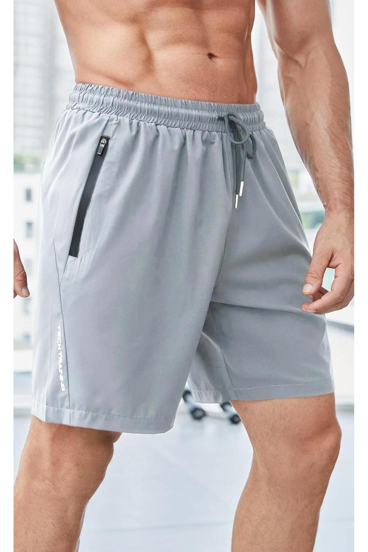 GHASSY CO. Ghassy Co. Erkek Running Spors Hızlı Kuruma Hafif Gym Koşu Spor Salonu Basketbol Şortu