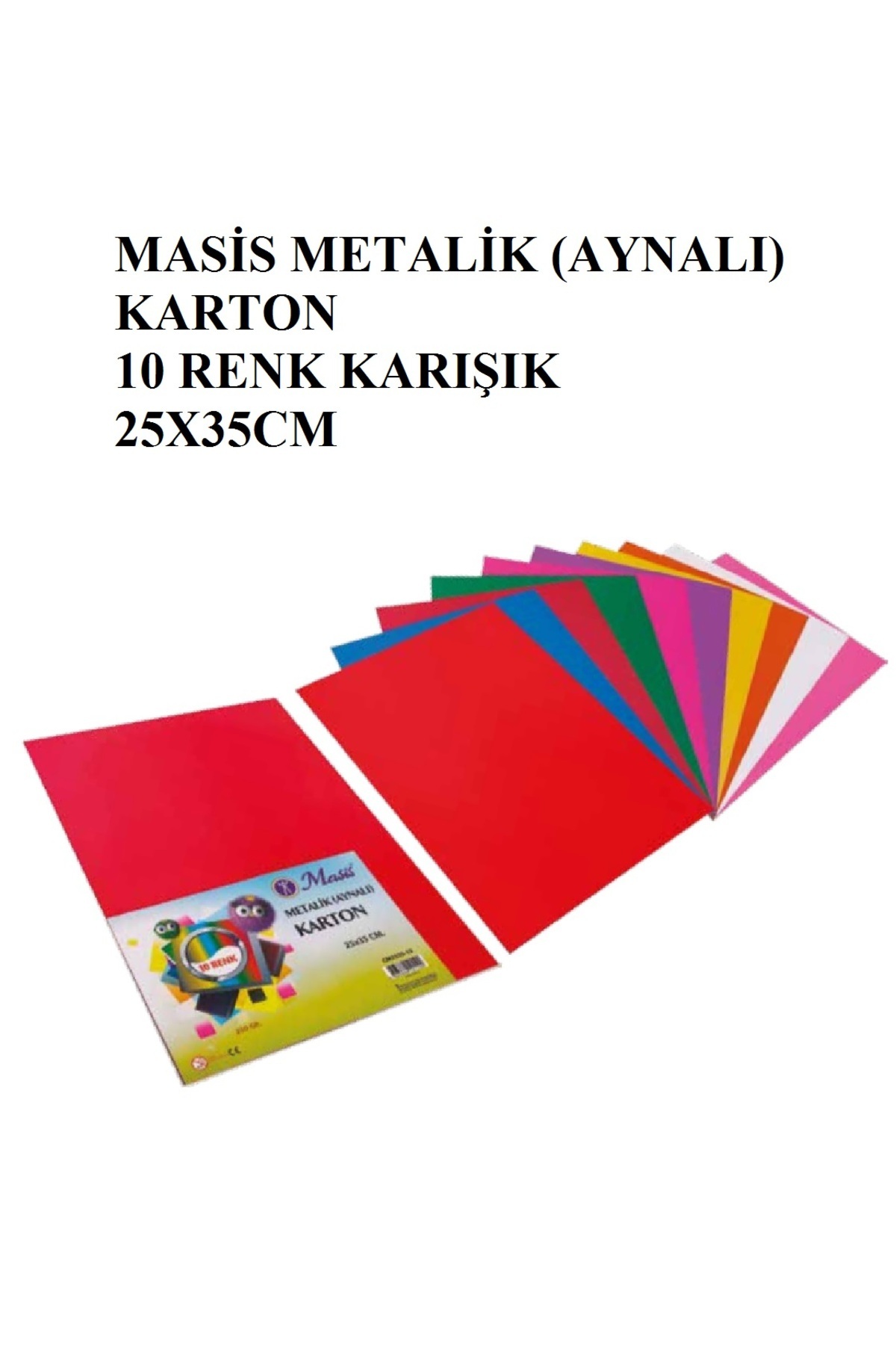 Masis KarmaOfis 25x35 cm Metalik Kağıt 10'lu Karışık renk
