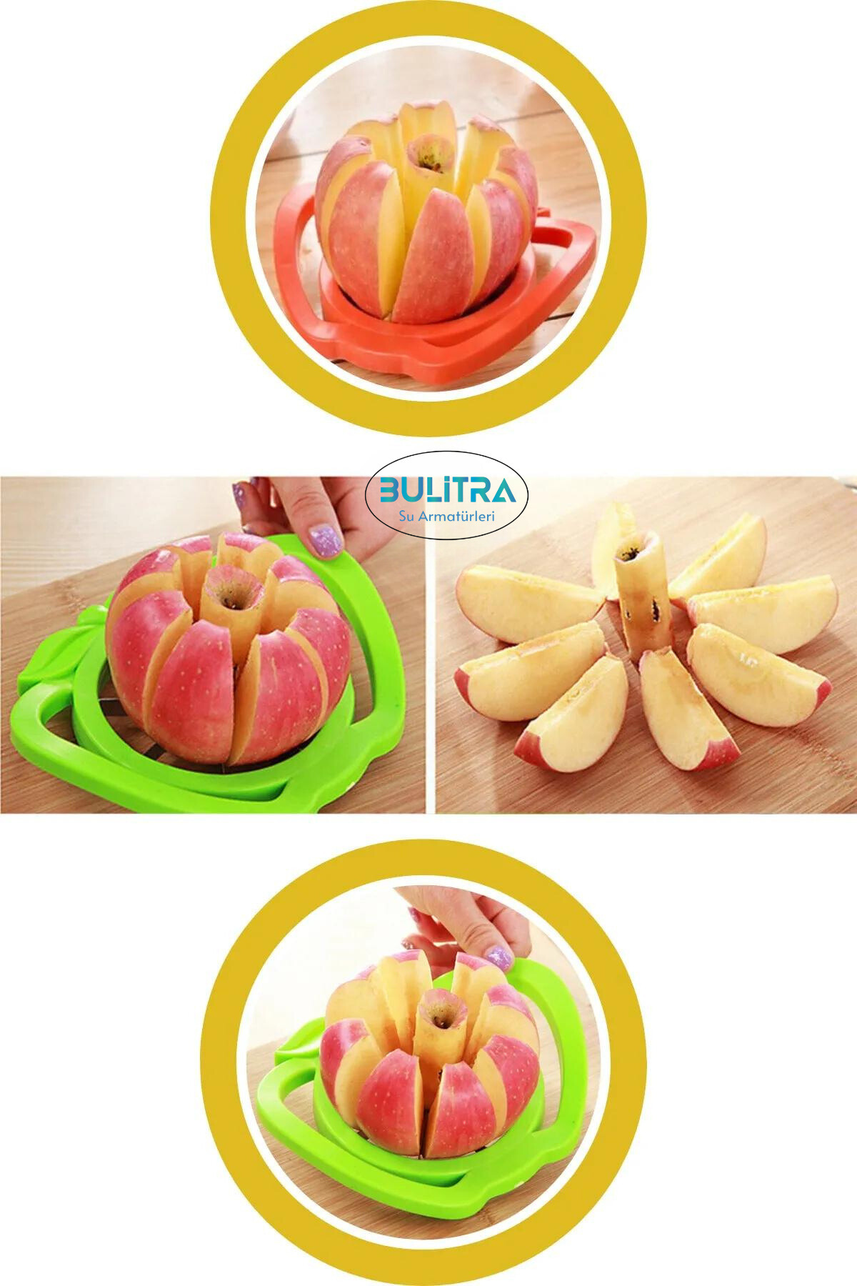 BULİTRA Su Armatürleri-8 Slice Apple Pear Lemon Orange Slicer Presentation Apparatus 3