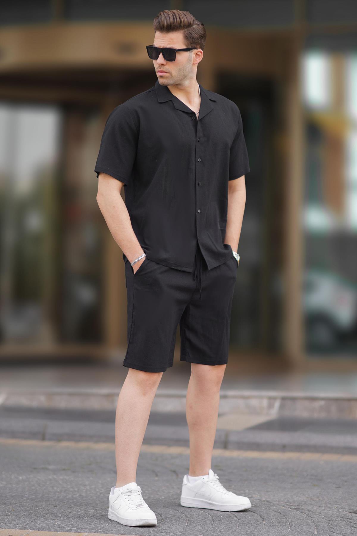 ست شلوارک مردانه مشکی