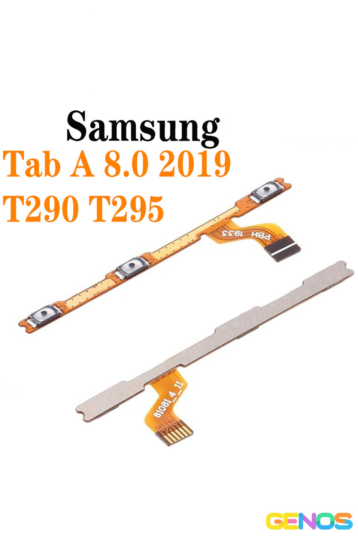 Genos Samsung Galaxy Tab A 8.0 Sm-t290 T295 T297 Uyumlu On Off Açma Kapama Yan Ses Film