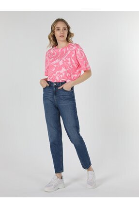 Colin's 896 Marıa Mom Fit Yüksek Bel Daralan Paça Mavi Kadın Jean Pantolon Cl1057970