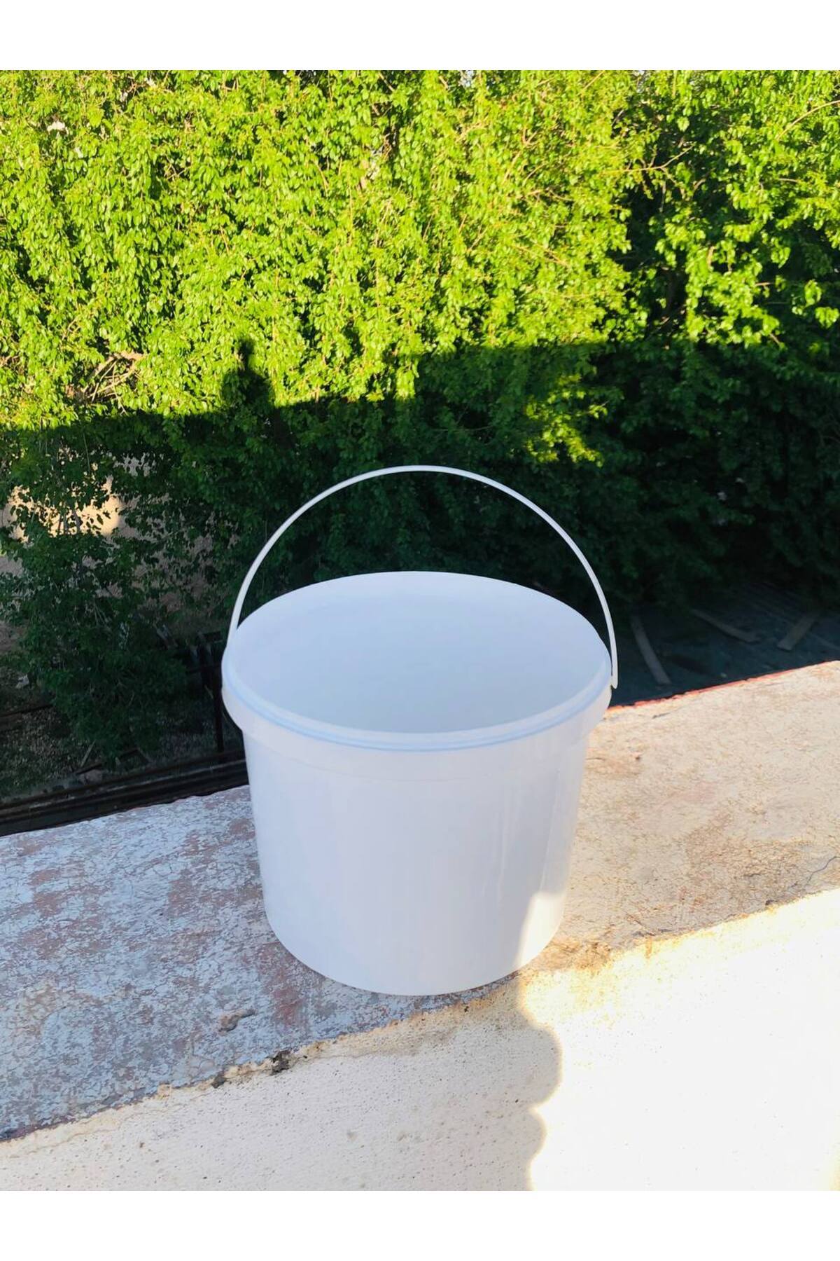 Plastik Kova 5 Lt (2 ADET)plastik Kapaksız Kulplu Kova Hobi Boya Gıda Yoğurt Kovası Beyaz 2