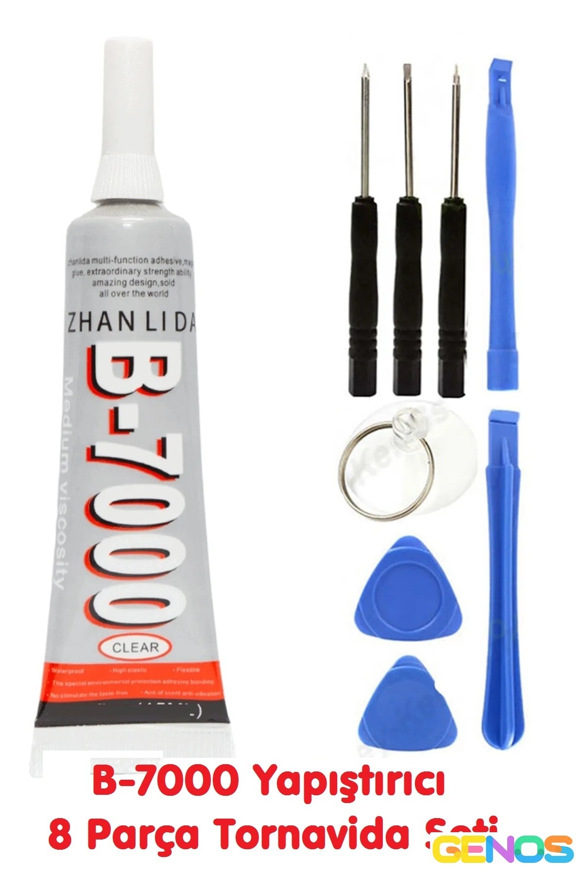50ml B7000 Mobile Phone Lcd Screen Cover Plastic Adhesive + 8 Pieces Assembly Set