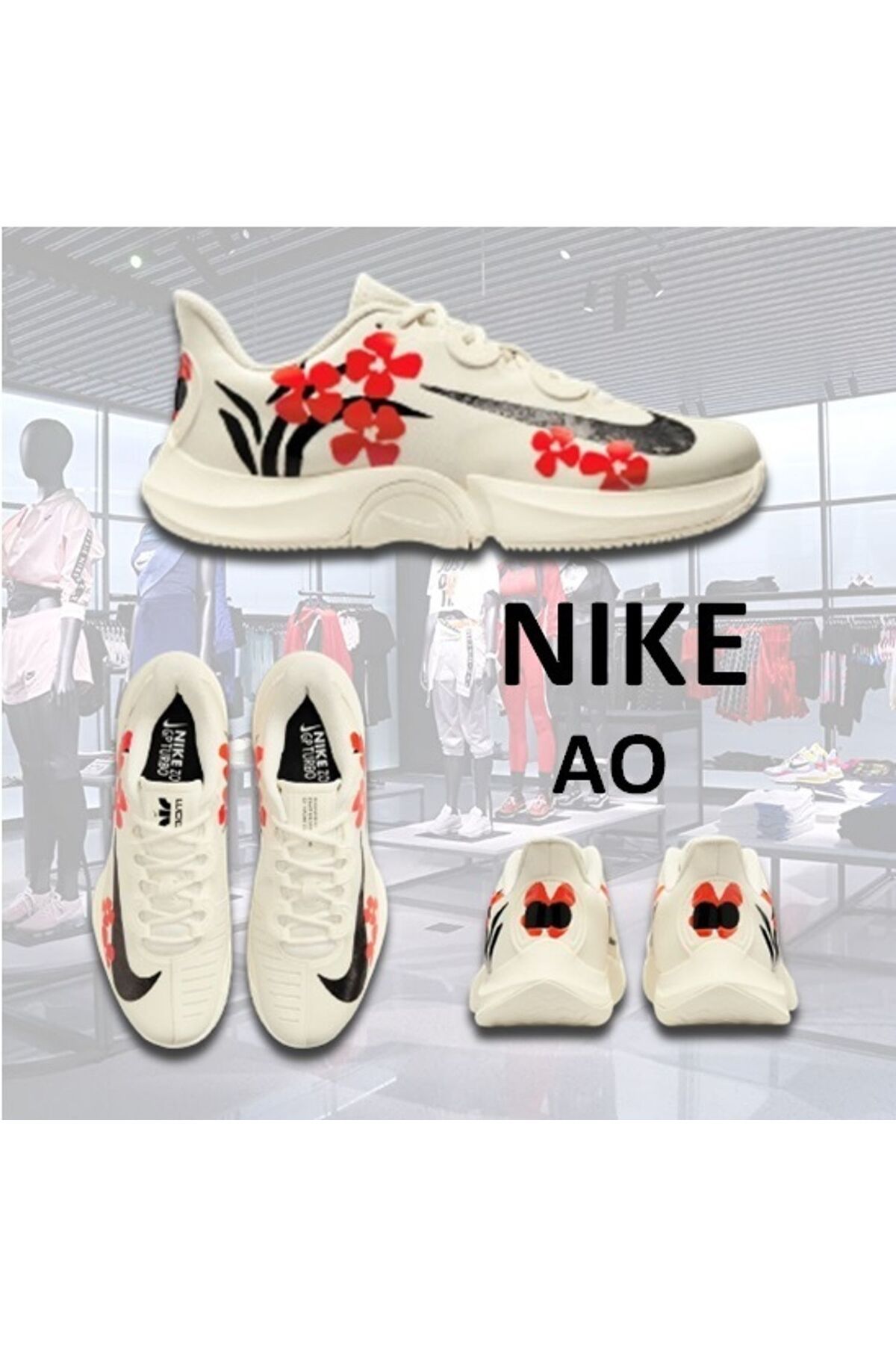 Nike کفش تنیس زمین سخت زمینی GP Turbo Osaka DZ3362-100