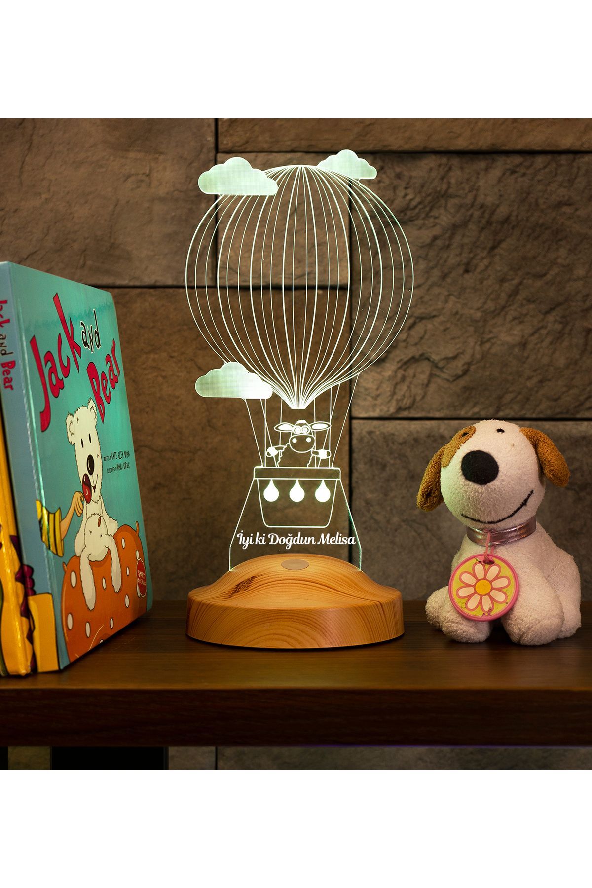 SEVGİLAMBASI Çocuk Bebek Hediyesi, Kuzulu Balon 3 Boyutlu Hediye Led Lamba fotoğrafı 4 (önizleme)